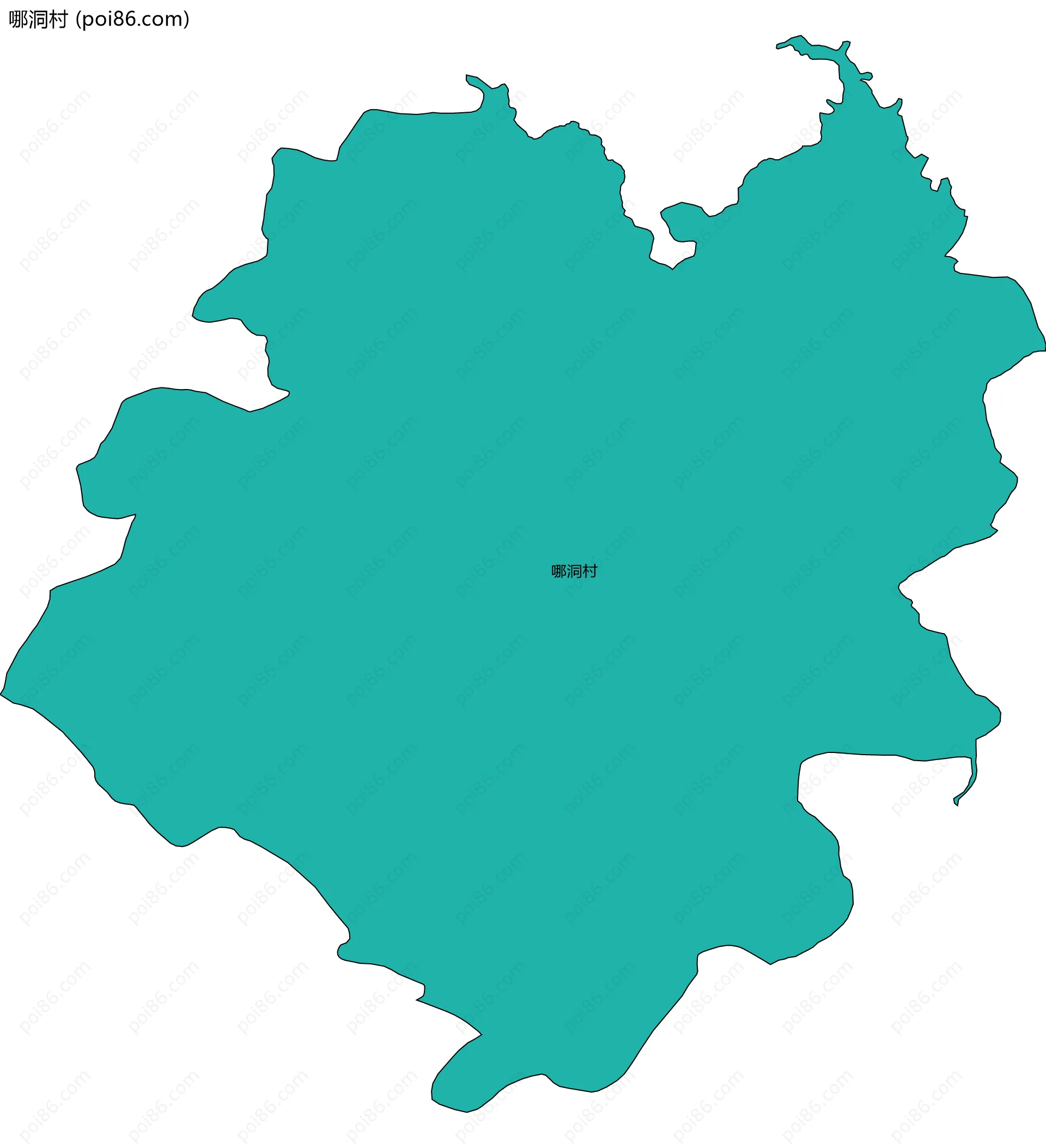 哪洞村边界地图