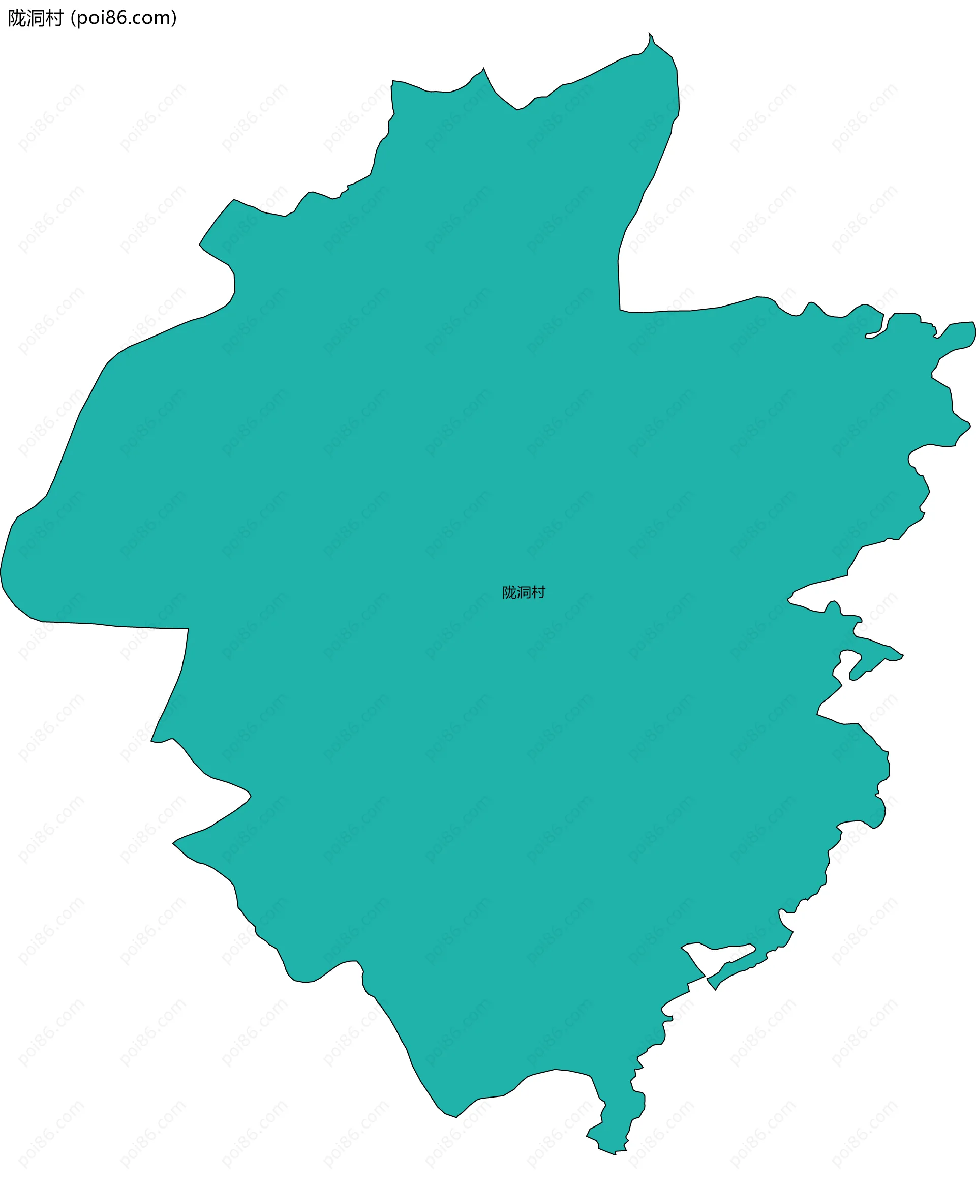 陇洞村边界地图