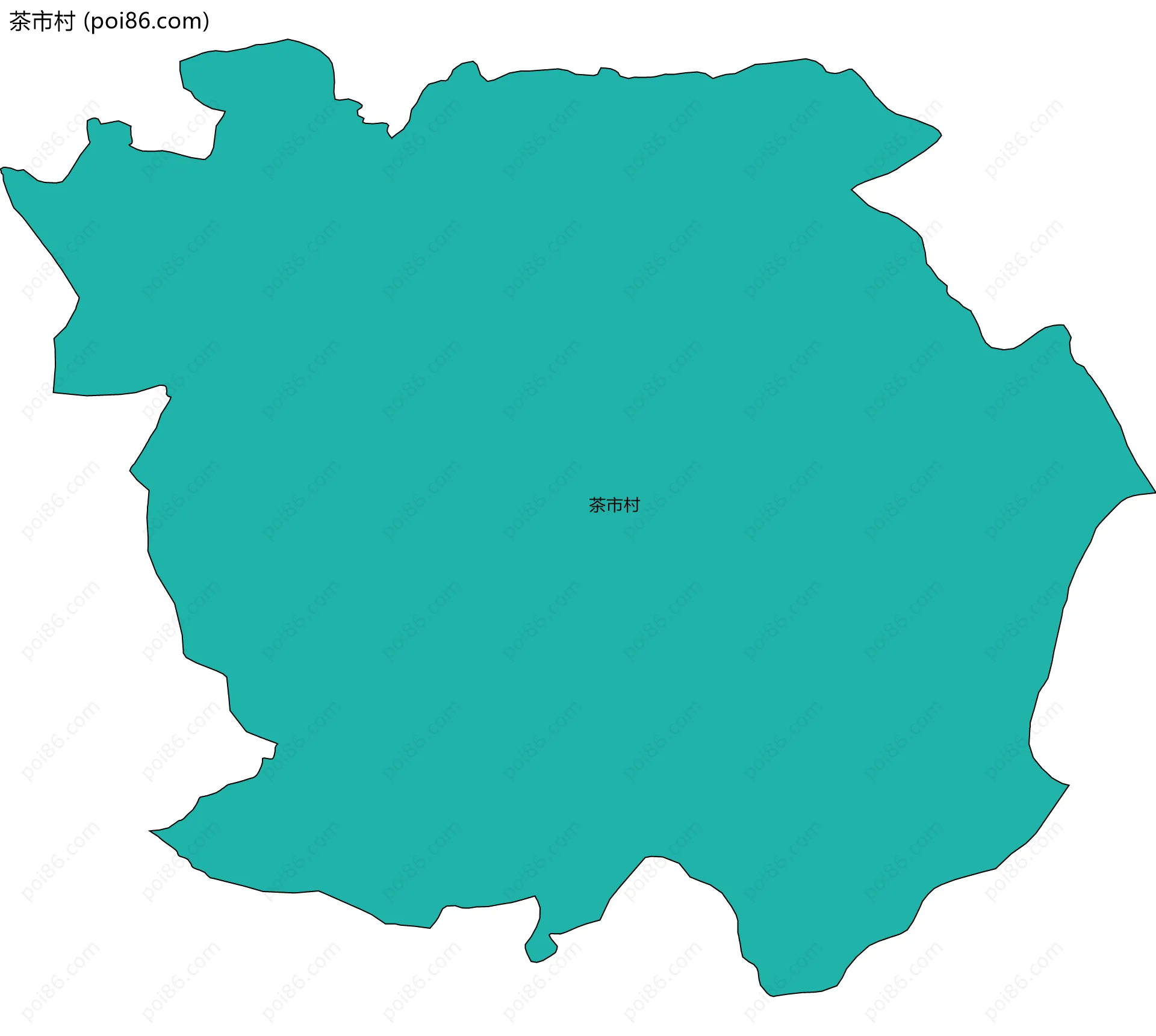 茶市村边界地图