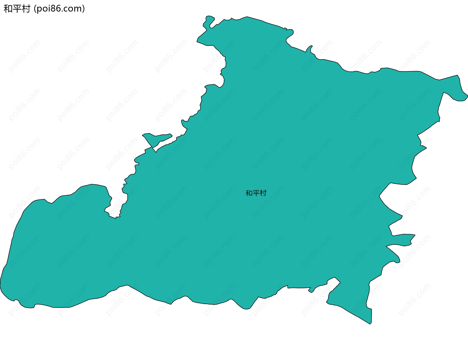 和平村边界地图