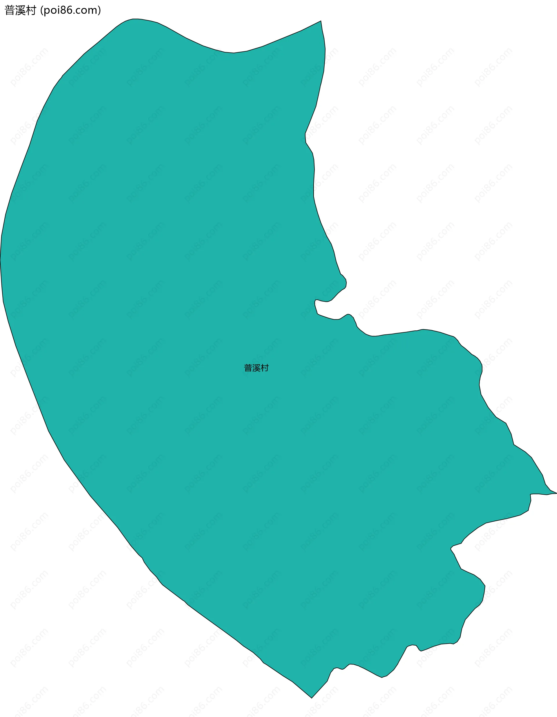 普溪村边界地图