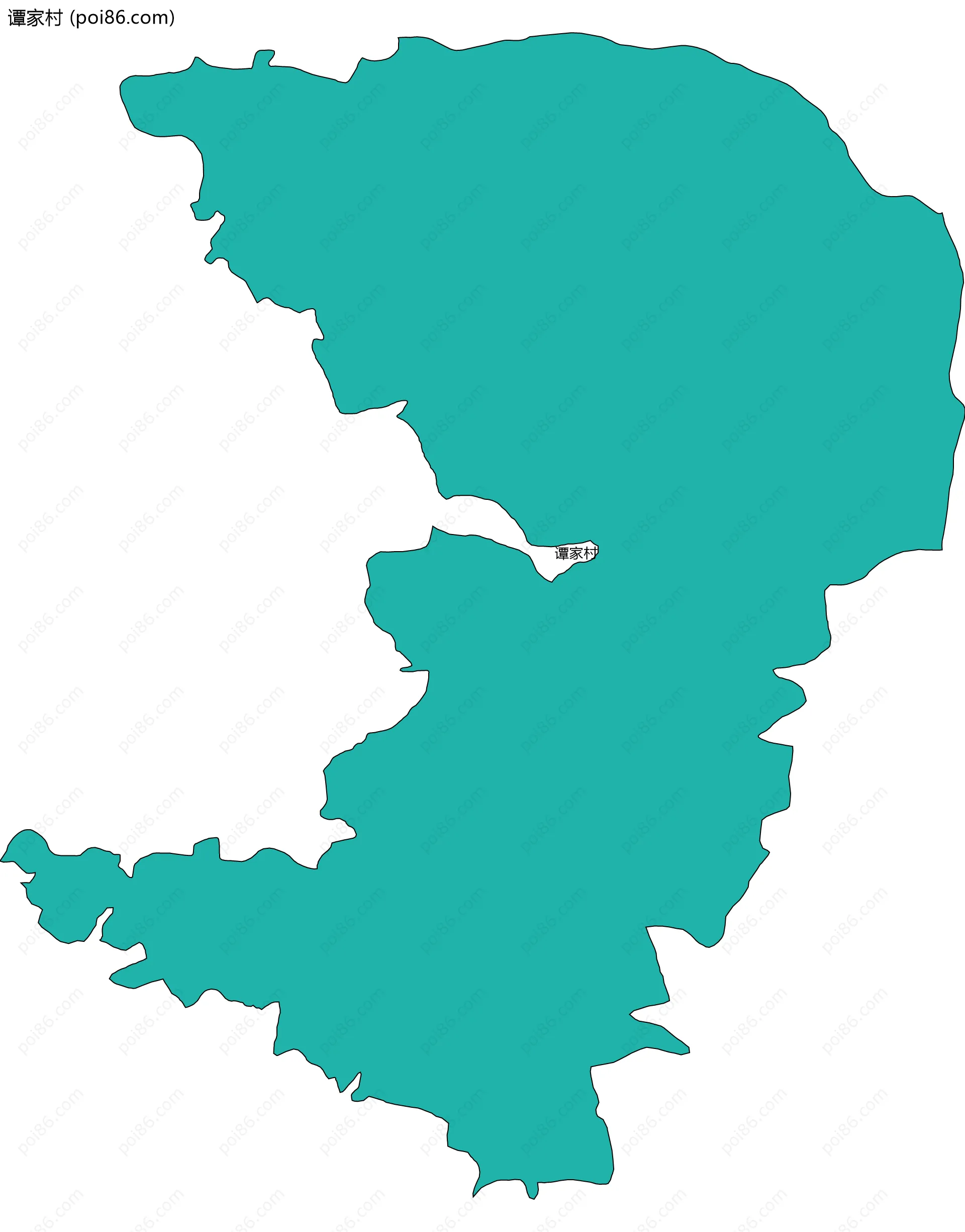 谭家村边界地图
