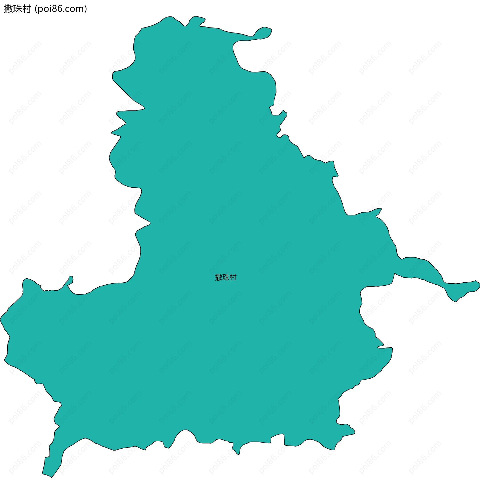 撒珠村边界地图