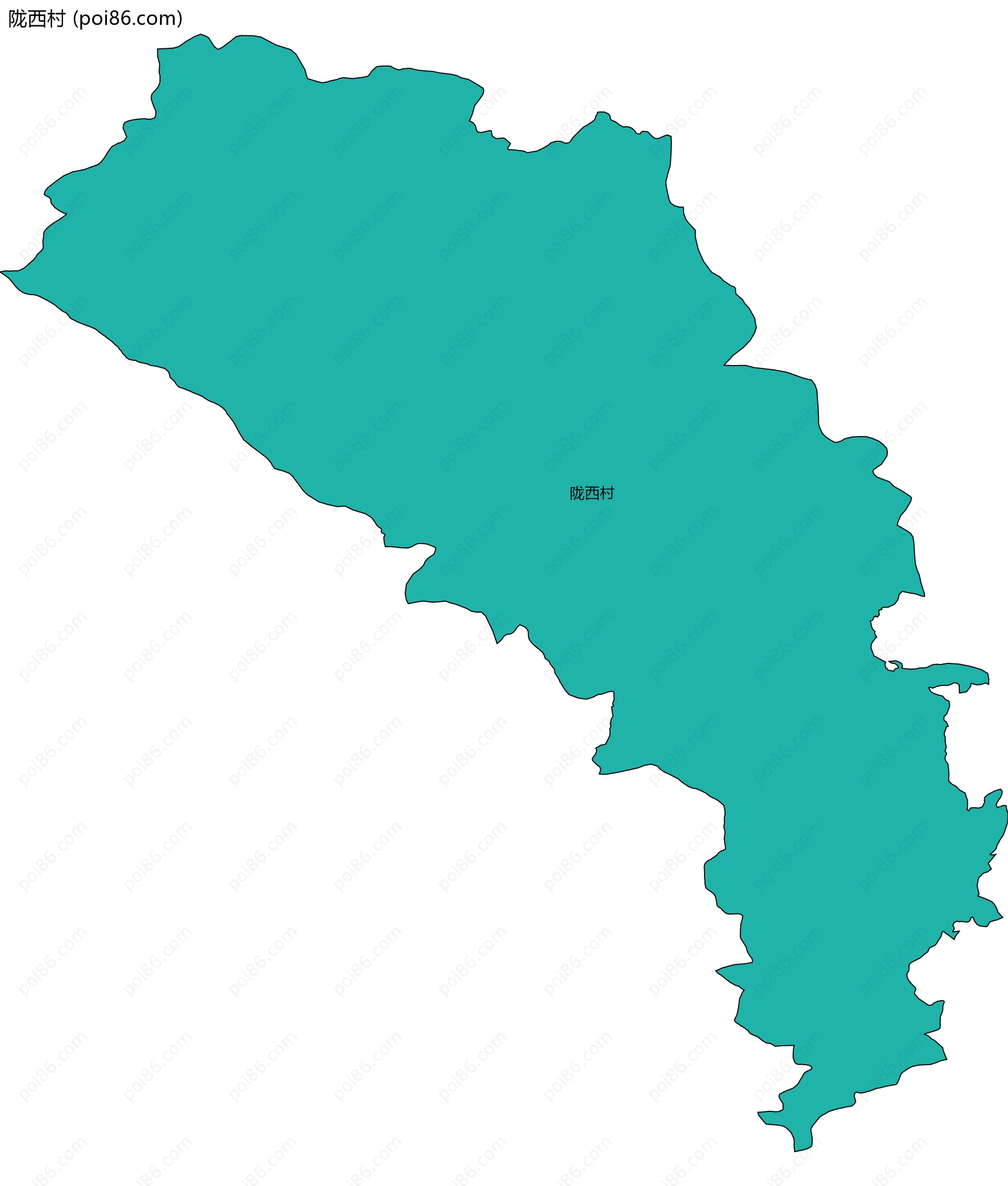 陇西村边界地图