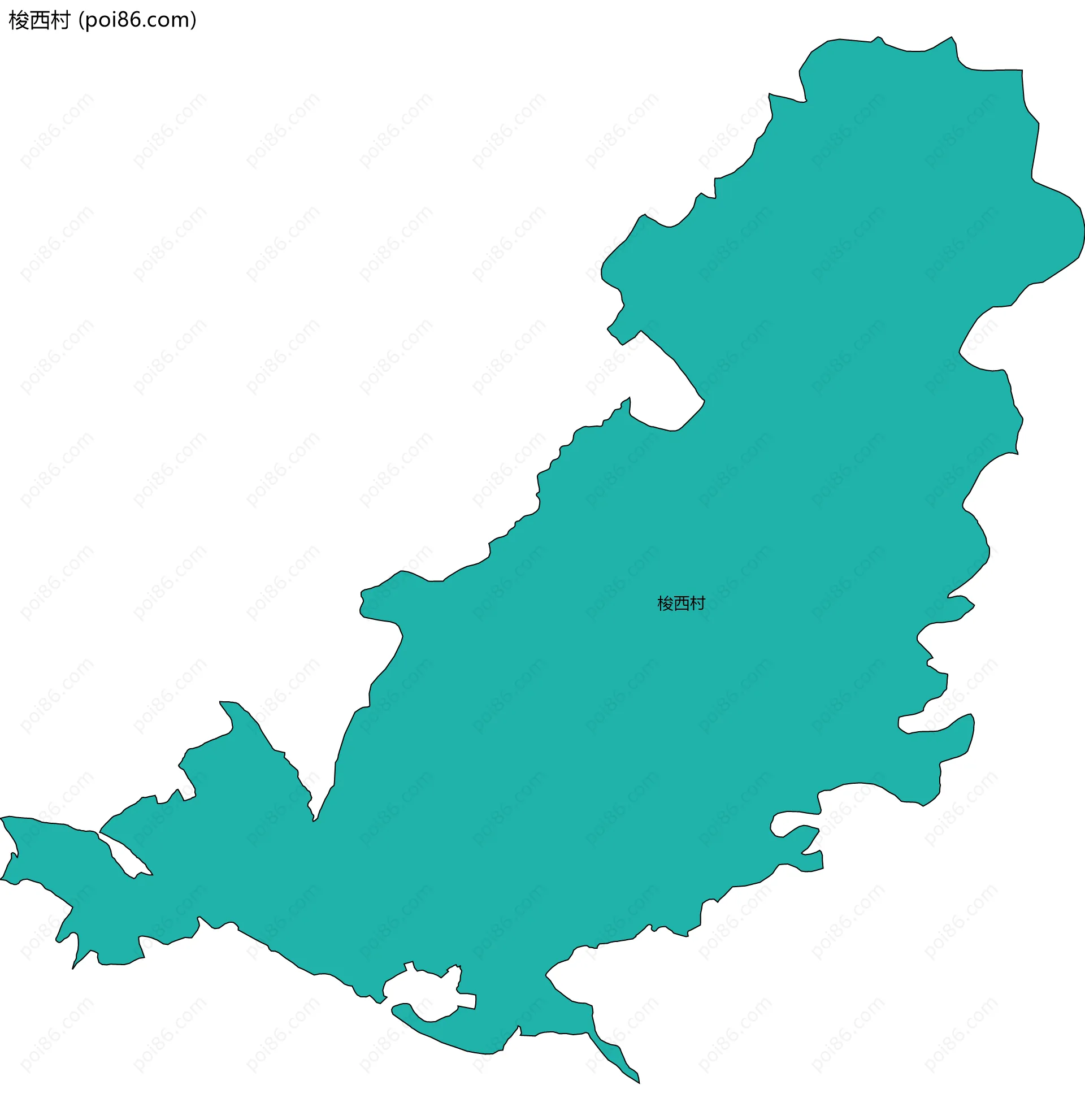 梭西村边界地图