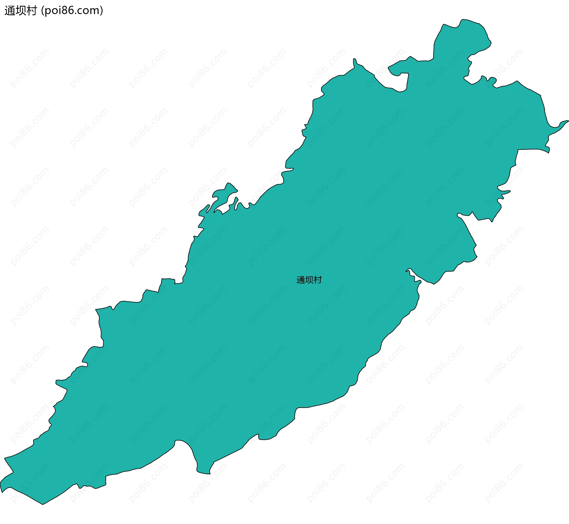 通坝村边界地图