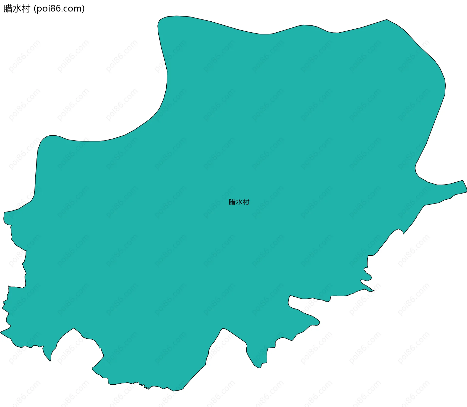 腊水村边界地图