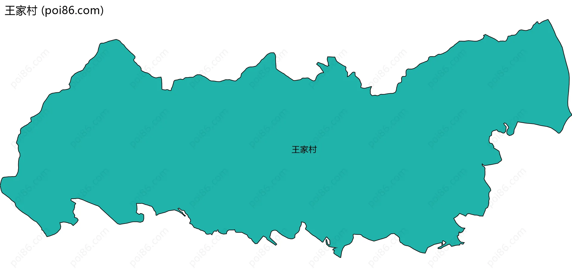 王家村边界地图