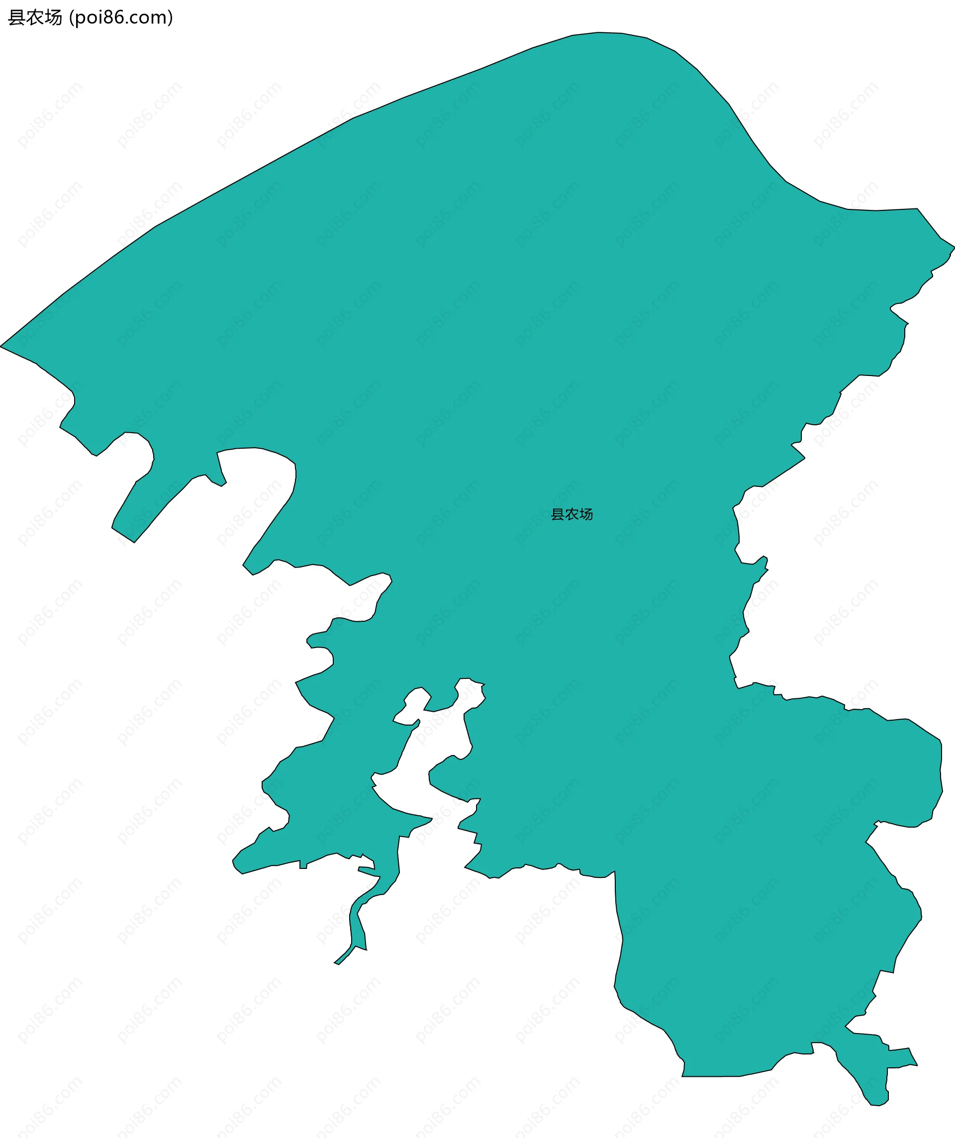 县农场边界地图