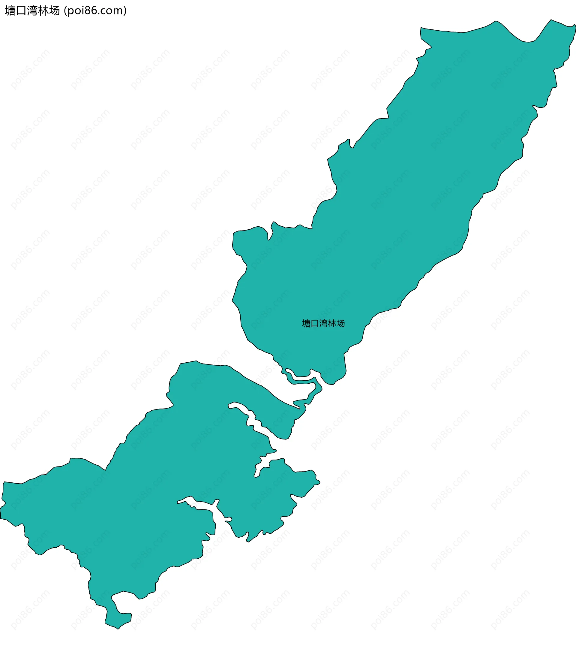 塘口湾林场边界地图