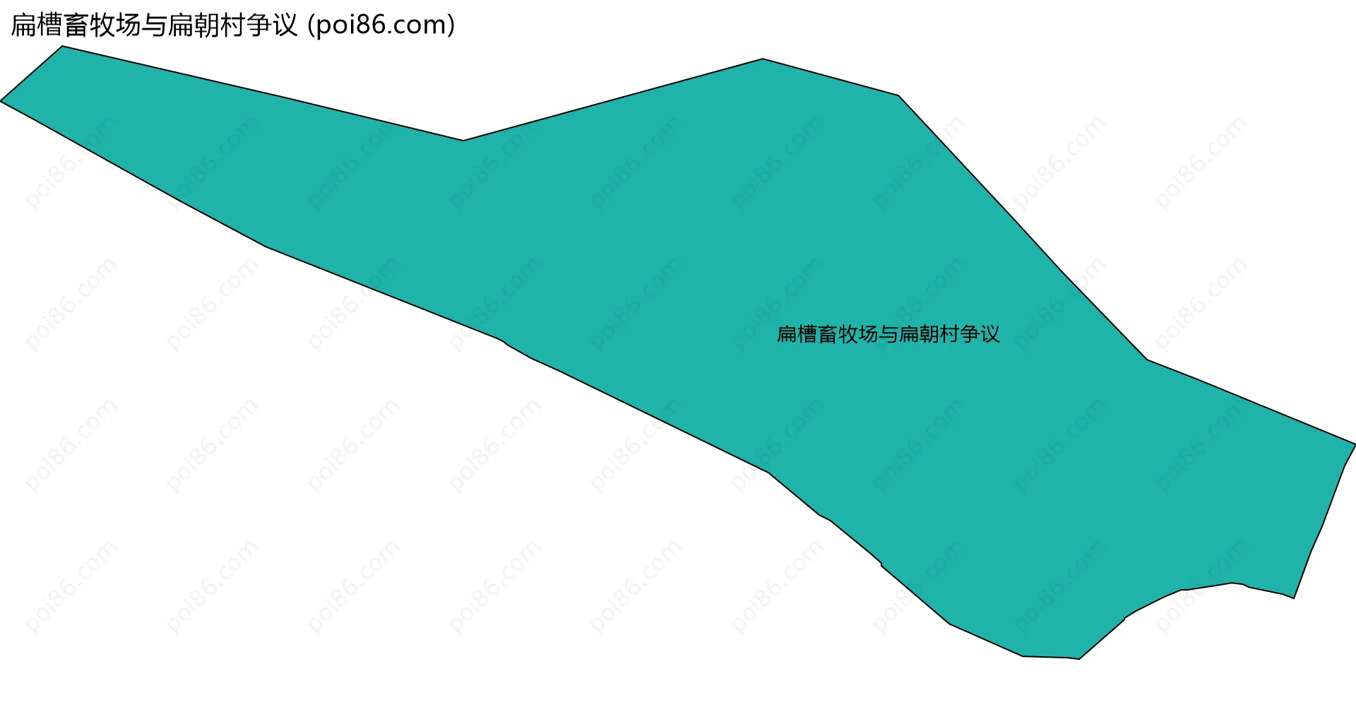 扁槽畜牧场与扁朝村争议边界地图