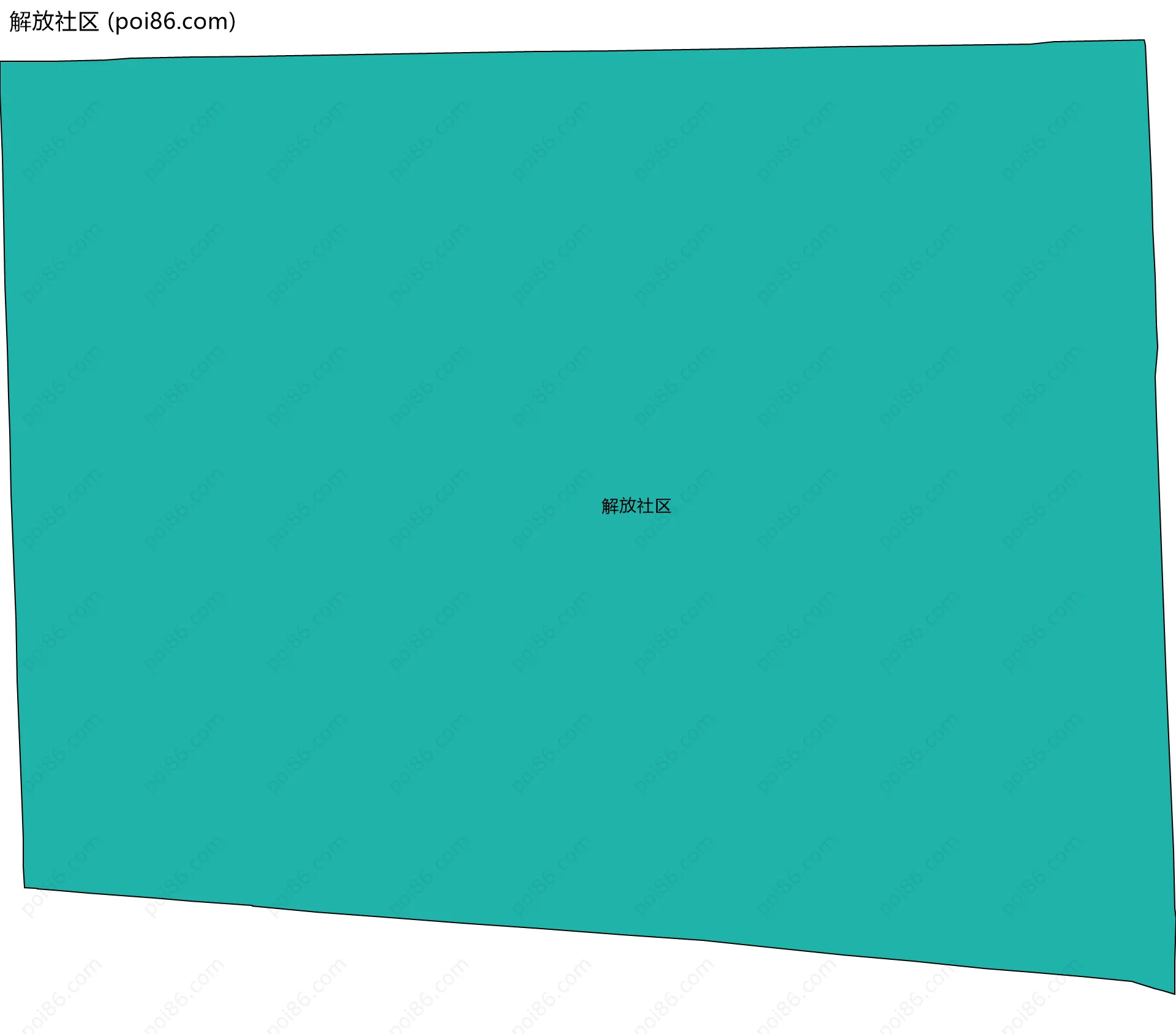 解放社区边界地图