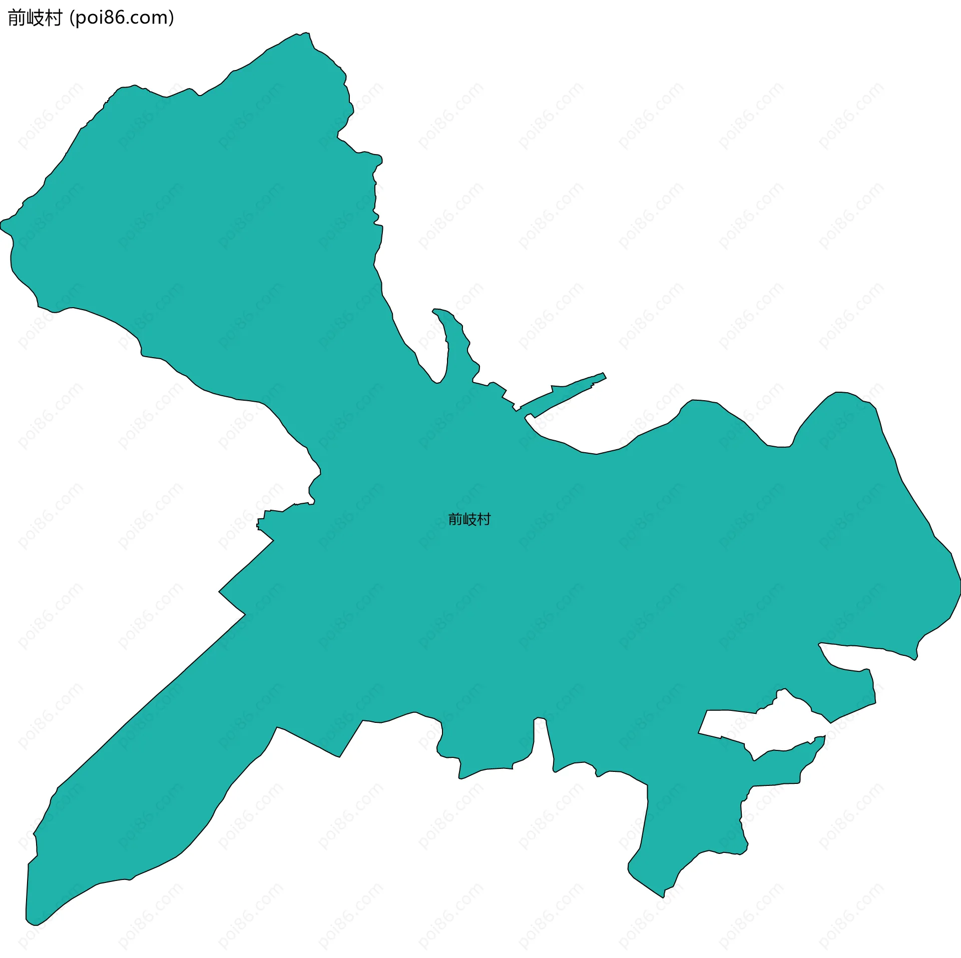 前岐村边界地图