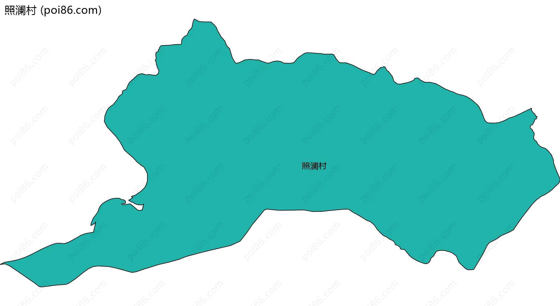 照澜村边界地图