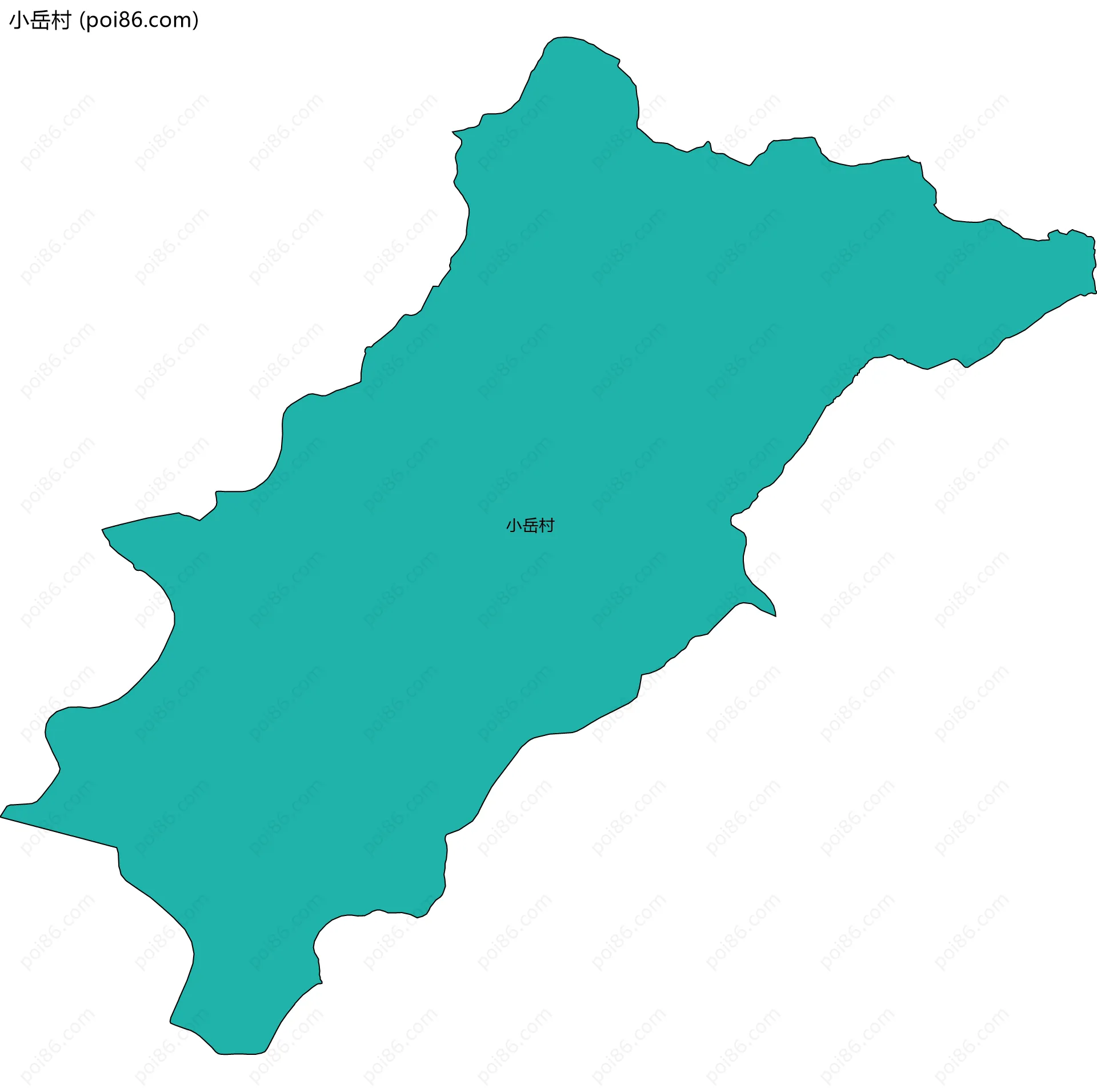 小岳村边界地图