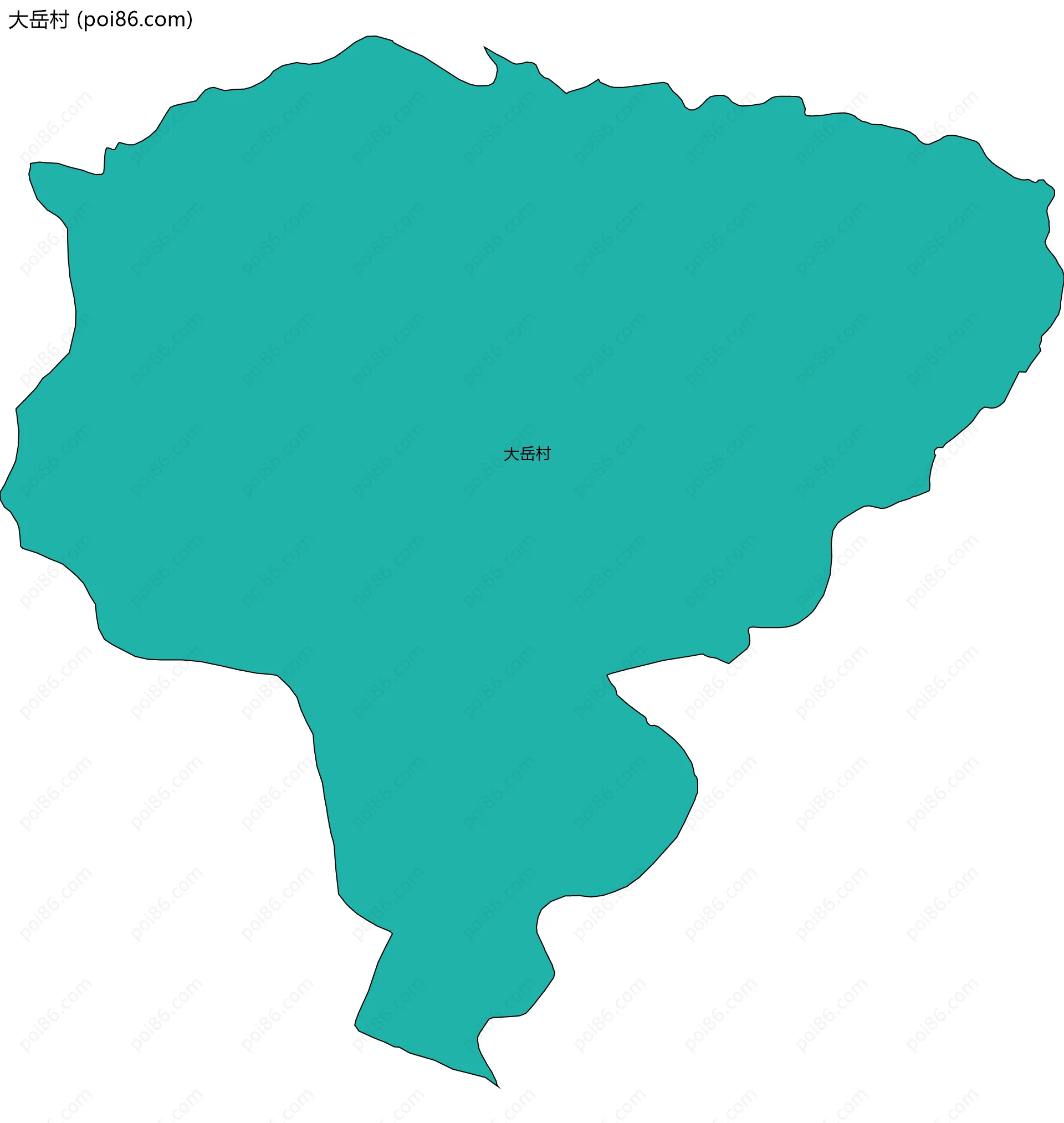 大岳村边界地图