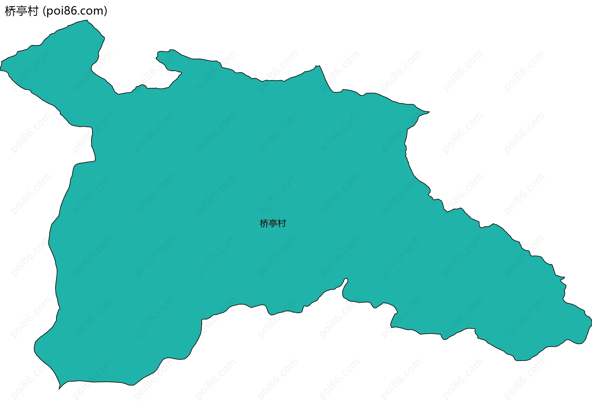 桥亭村边界地图