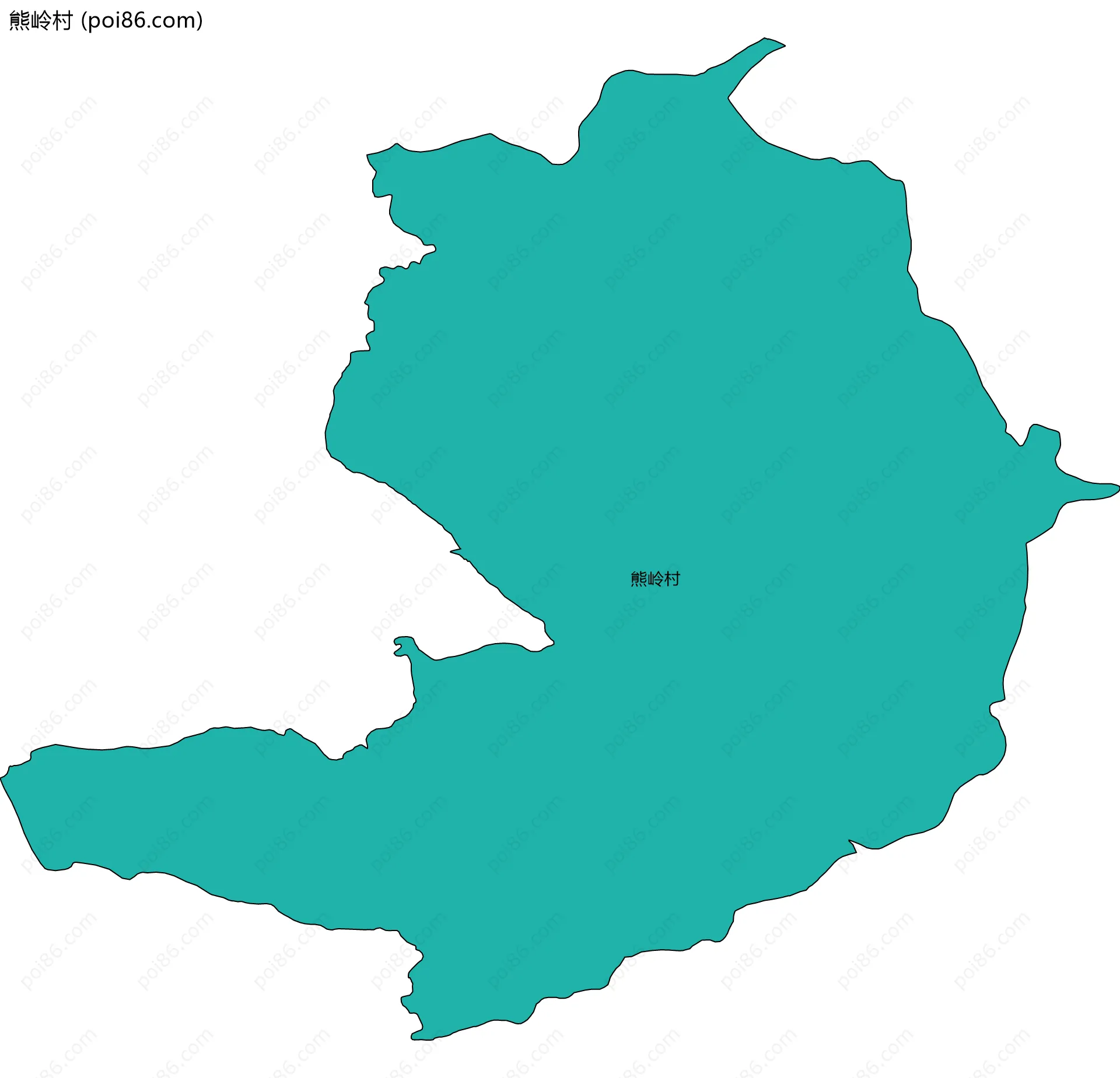 熊岭村边界地图