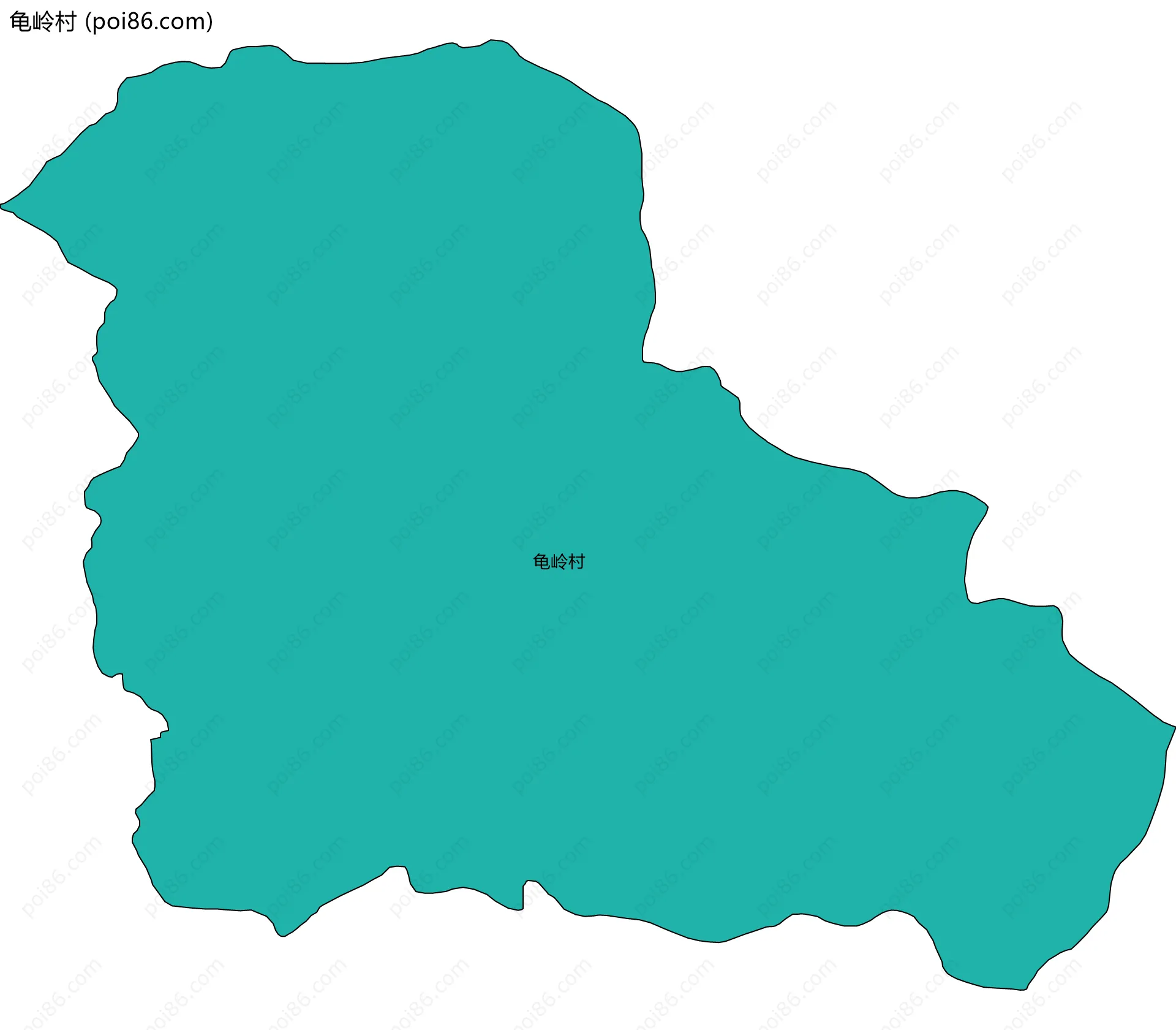 龟岭村边界地图