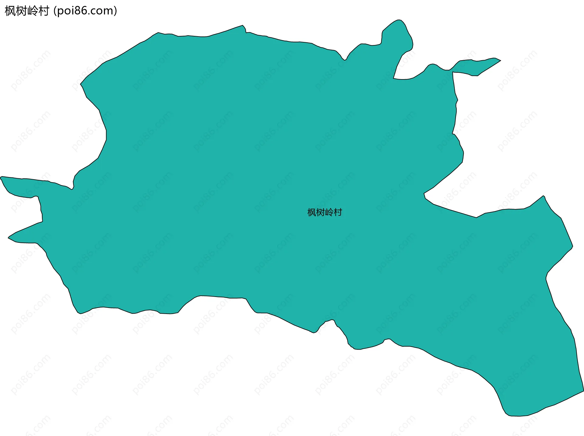 枫树岭村边界地图