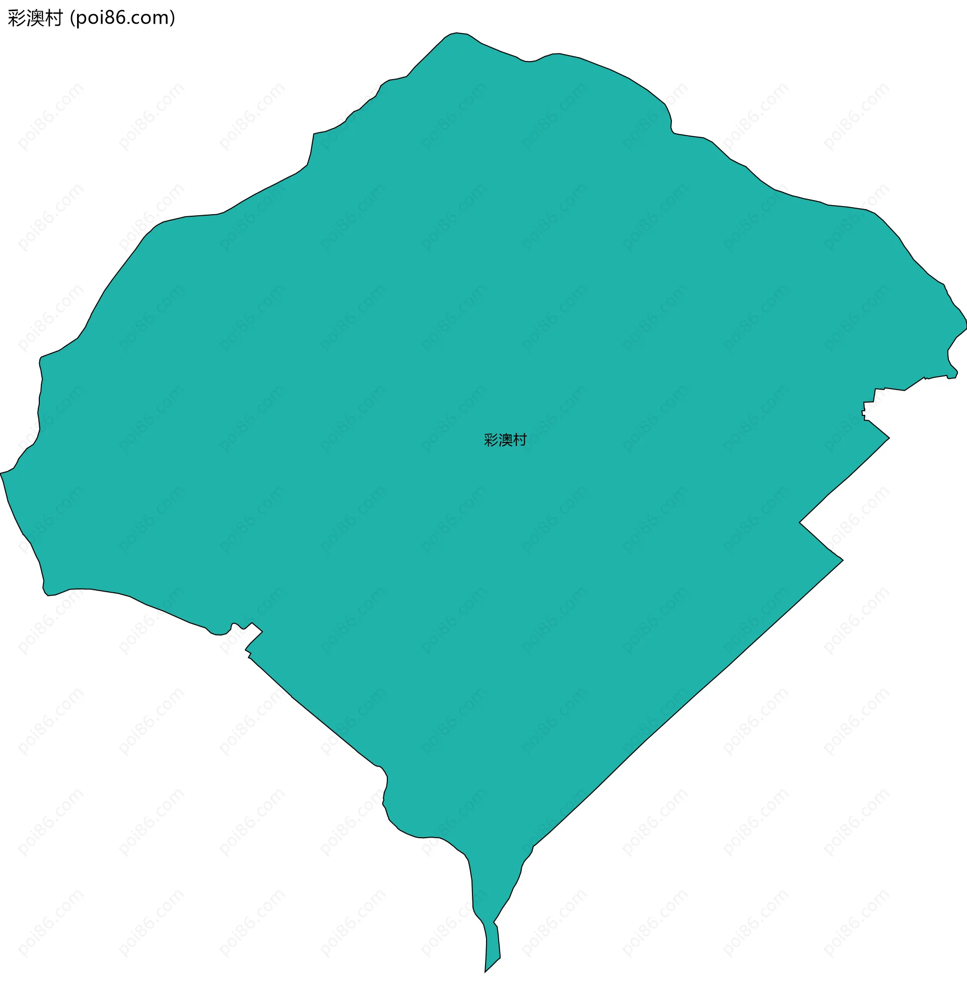 彩澳村边界地图