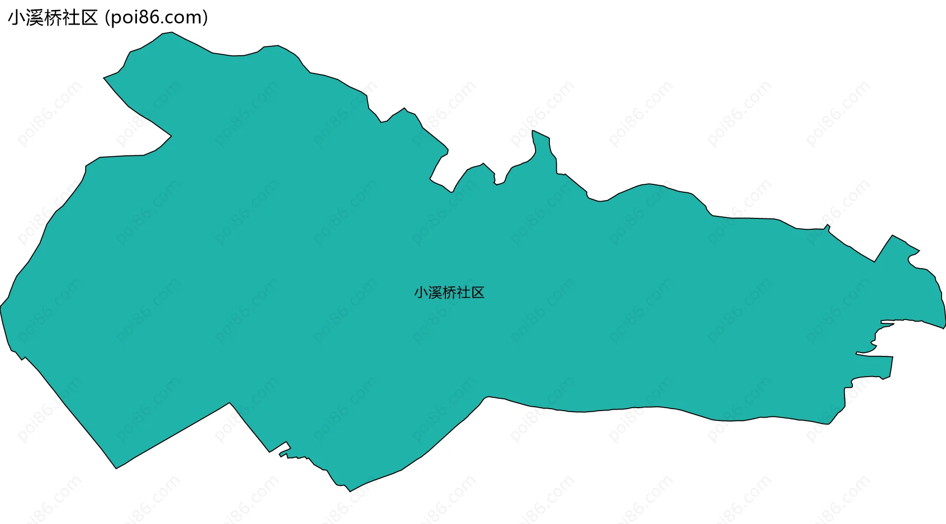 小溪桥社区边界地图