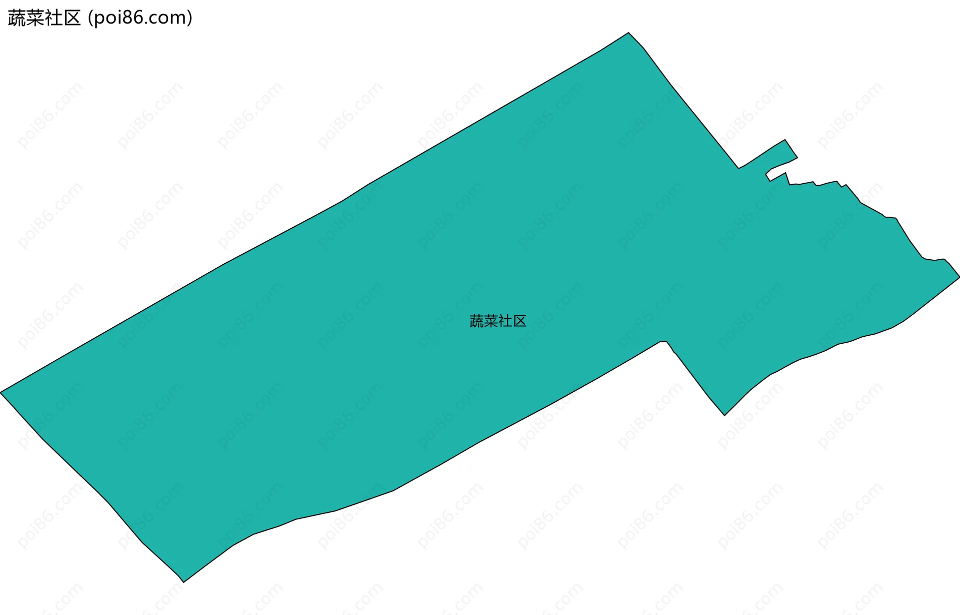 蔬菜社区边界地图
