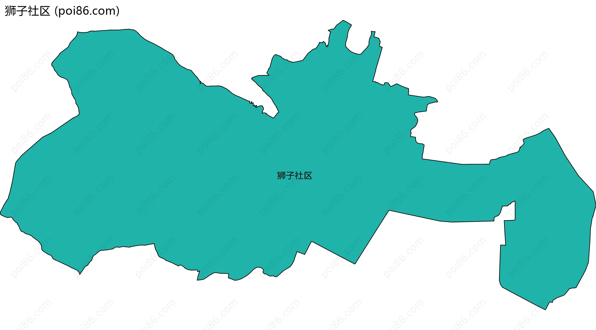 狮子社区边界地图