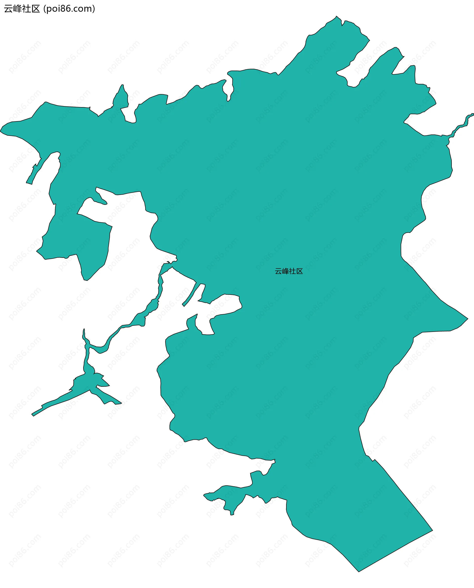 云峰社区边界地图