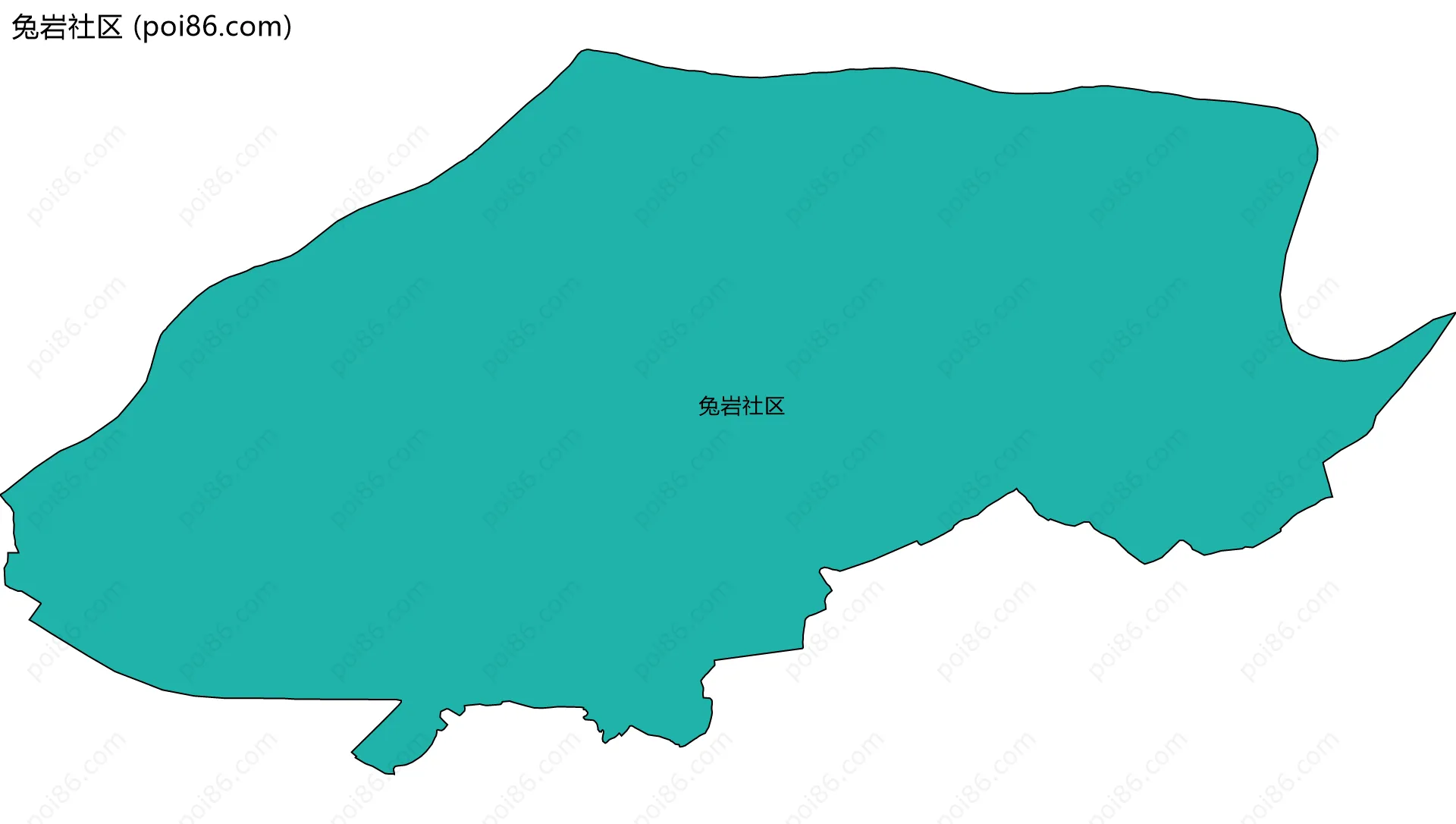 兔岩社区边界地图