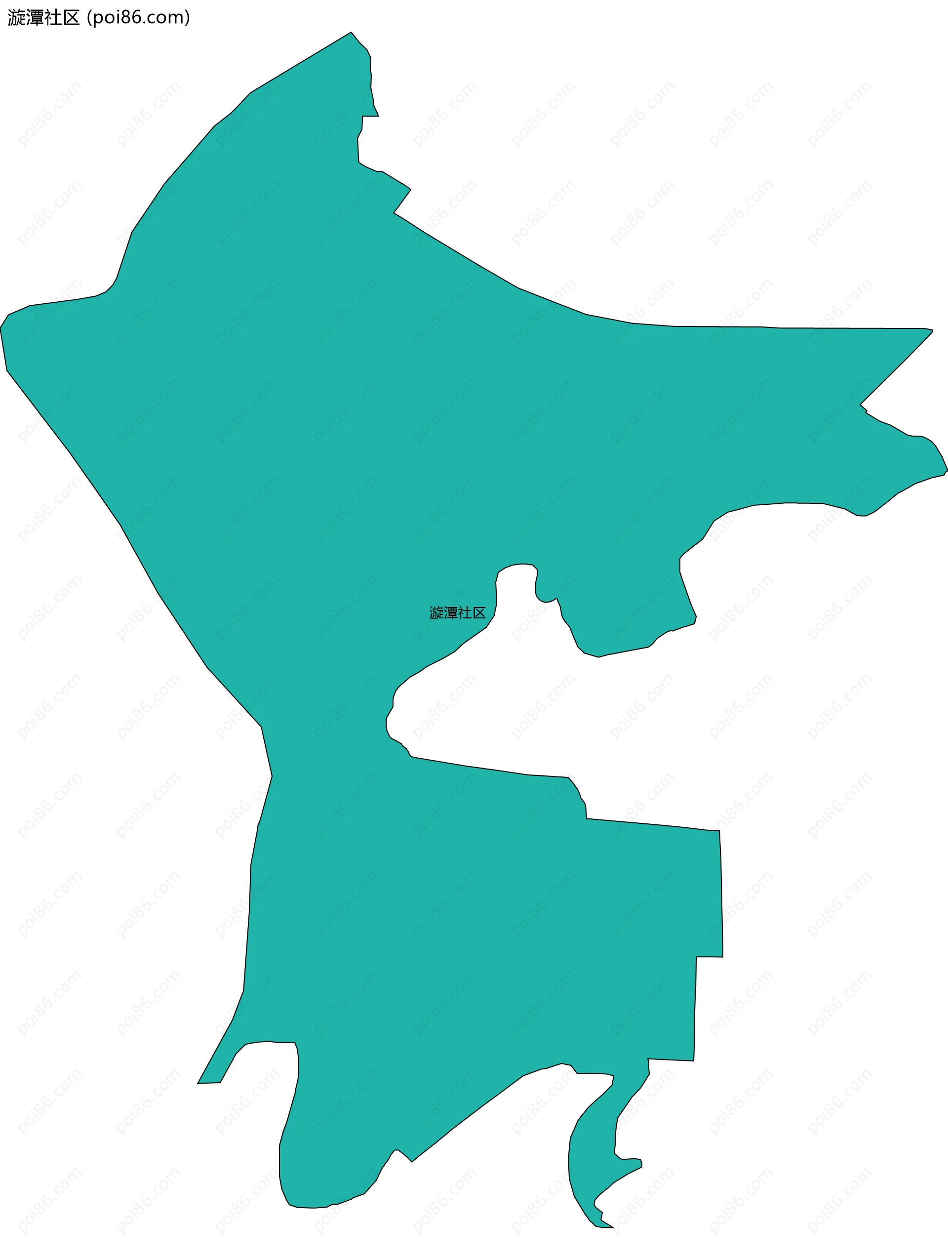 漩潭社区边界地图