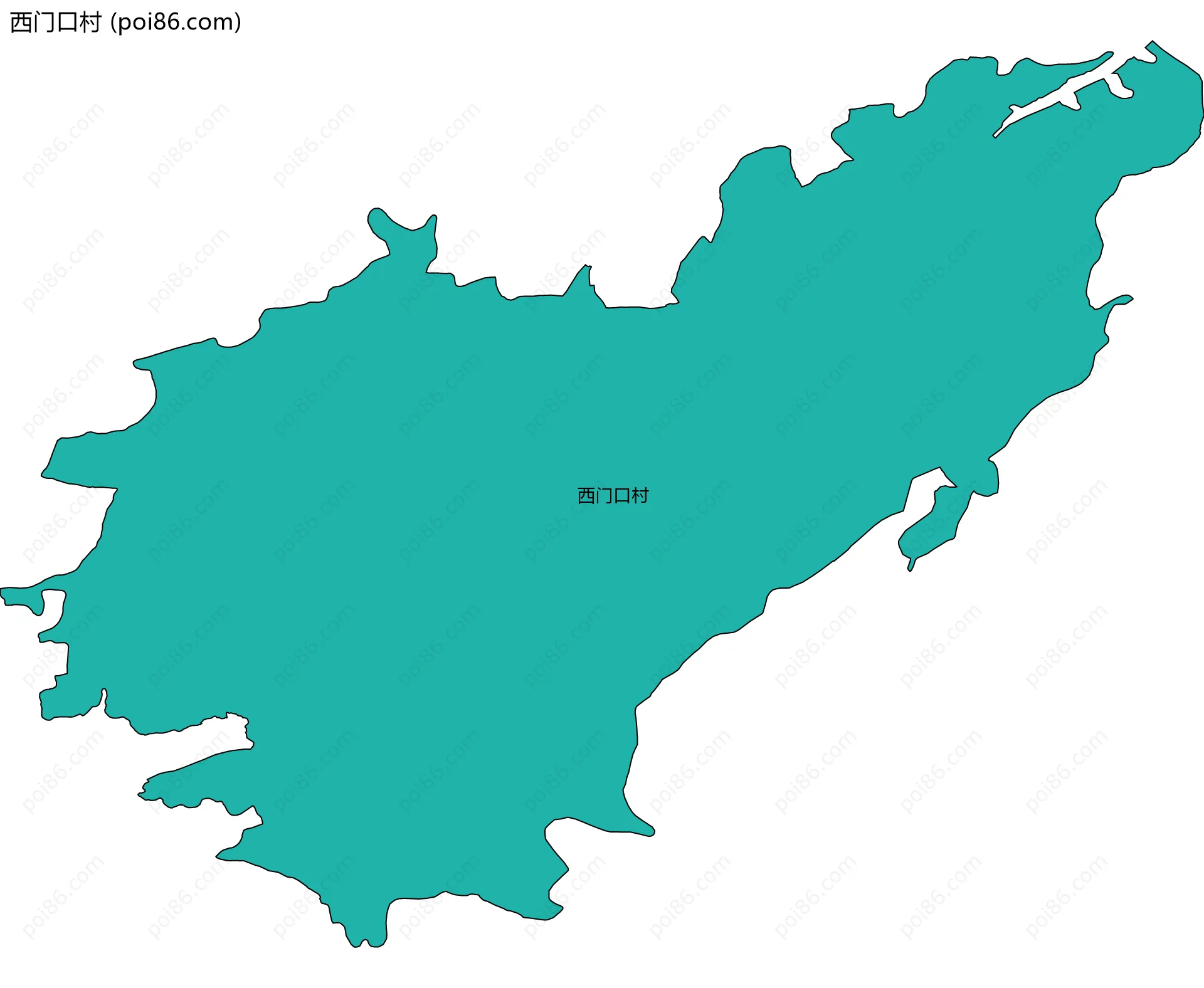 西门口村边界地图