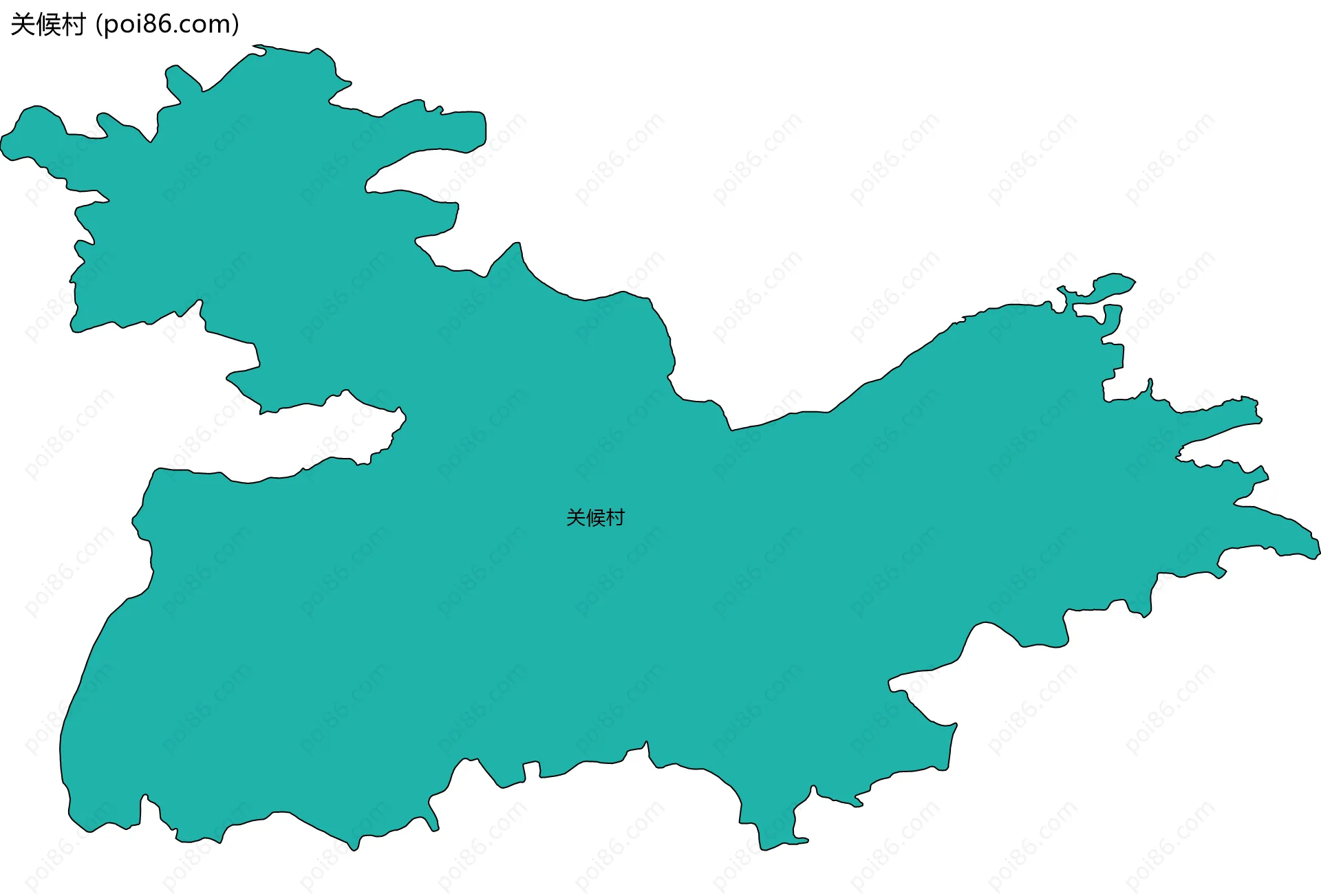 关候村边界地图