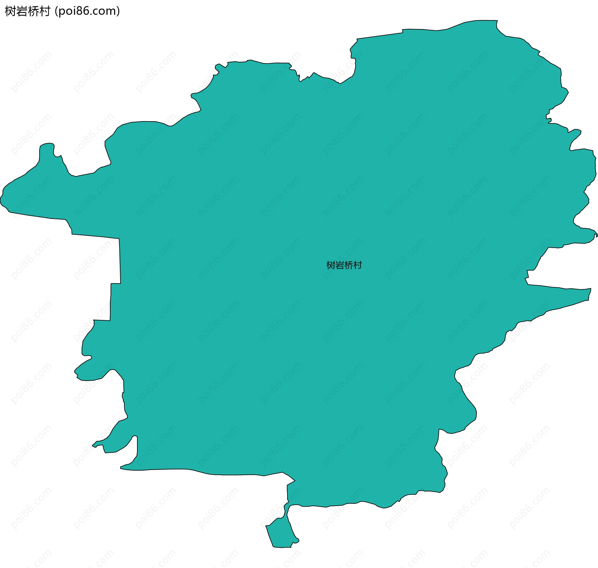 树岩桥村边界地图