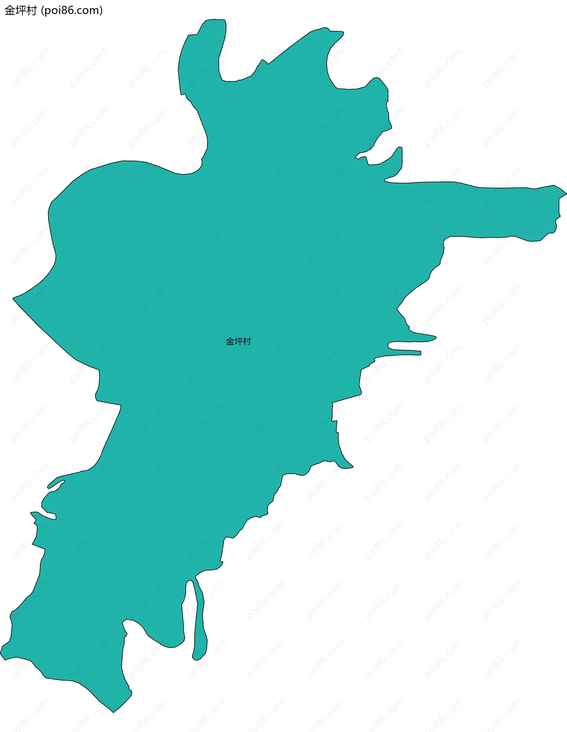 金坪村边界地图