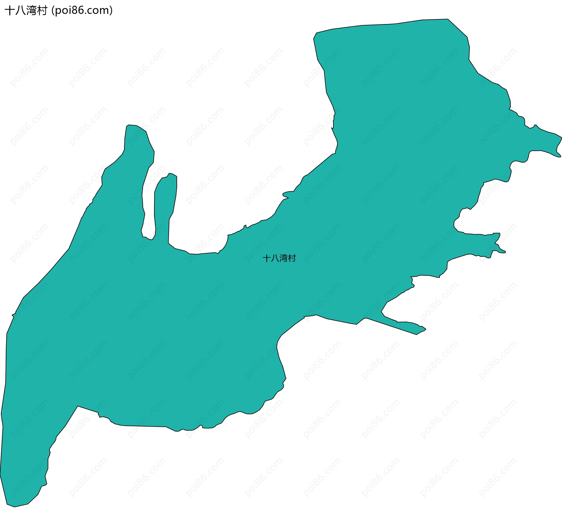 十八湾村边界地图