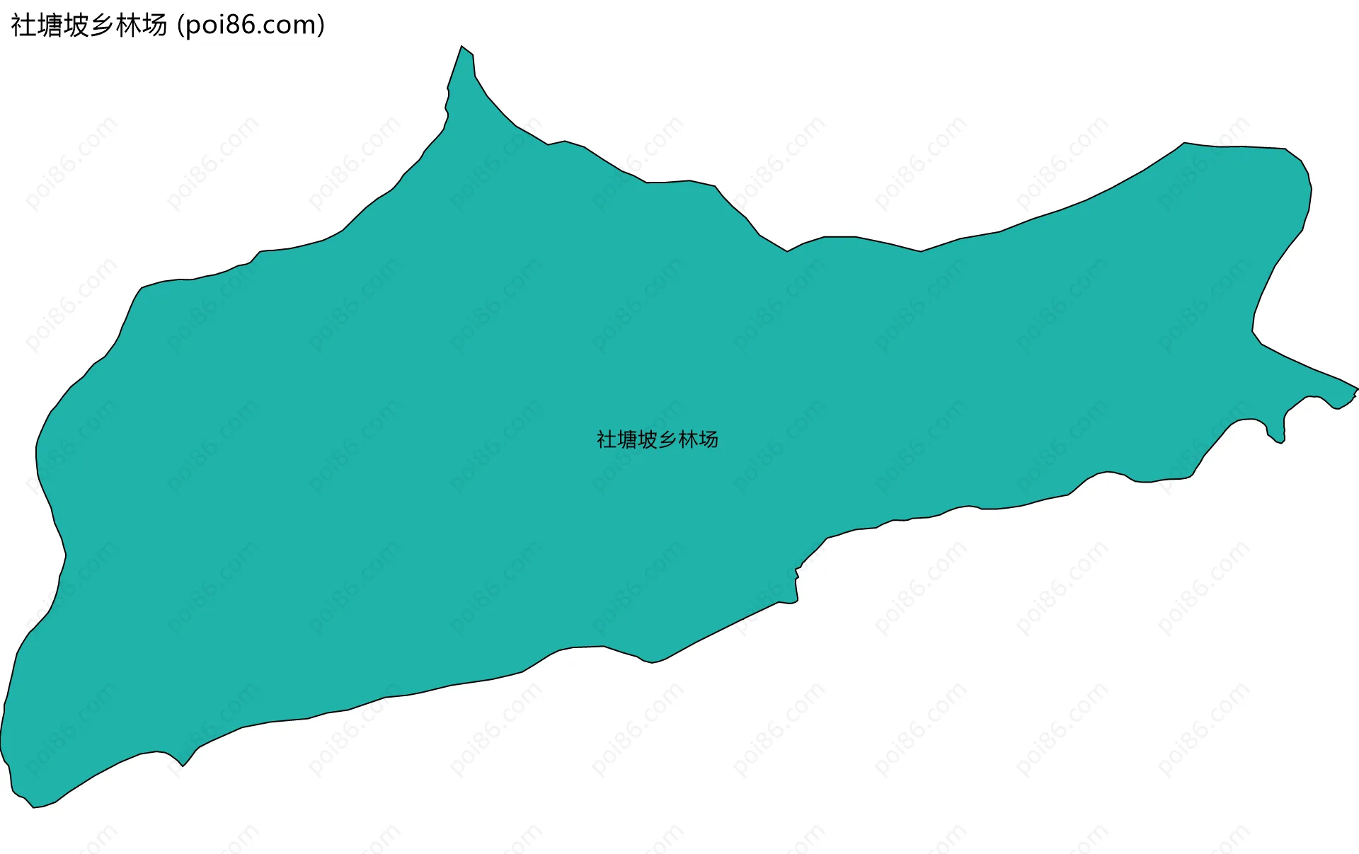 社塘坡乡林场边界地图