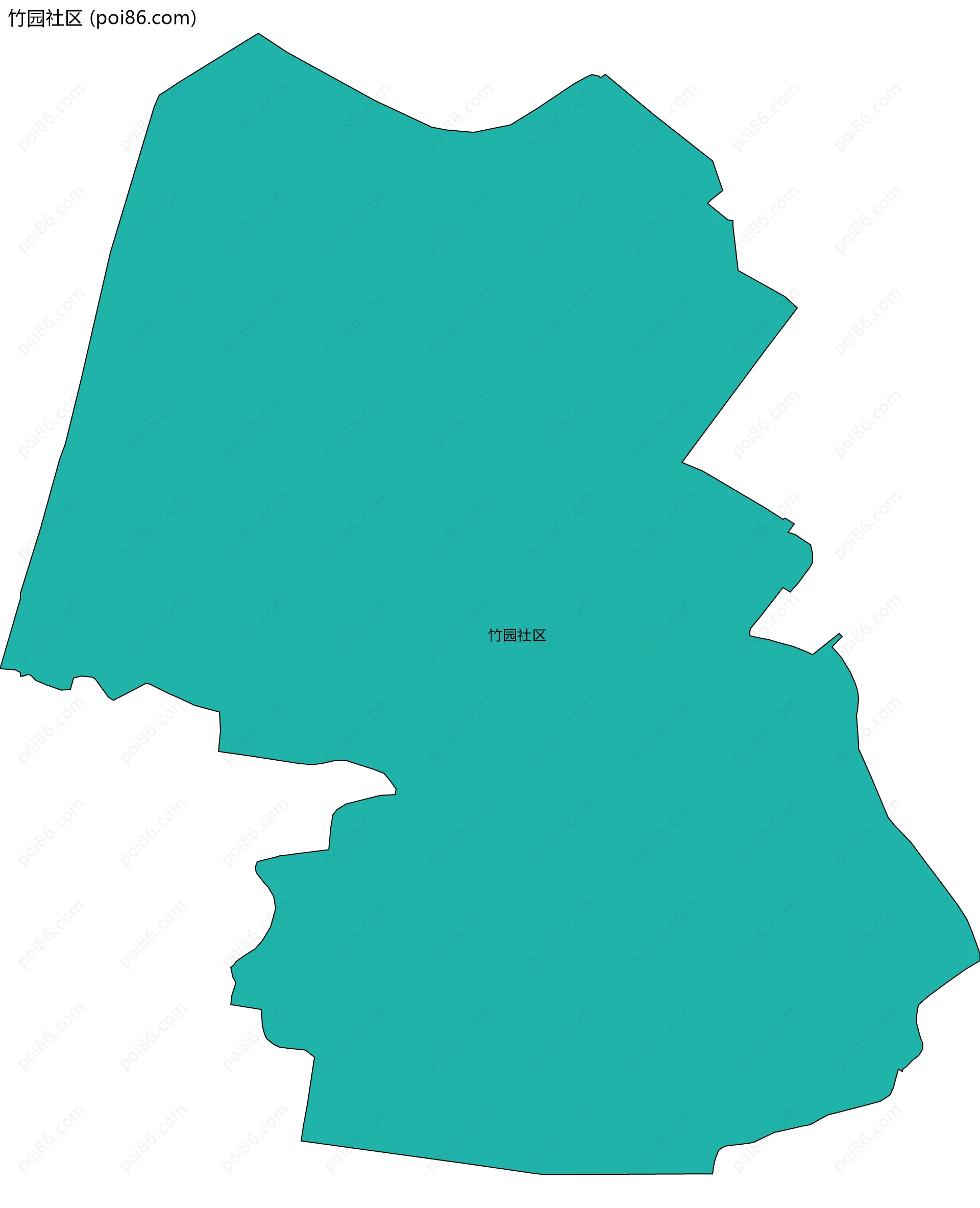 竹园社区边界地图