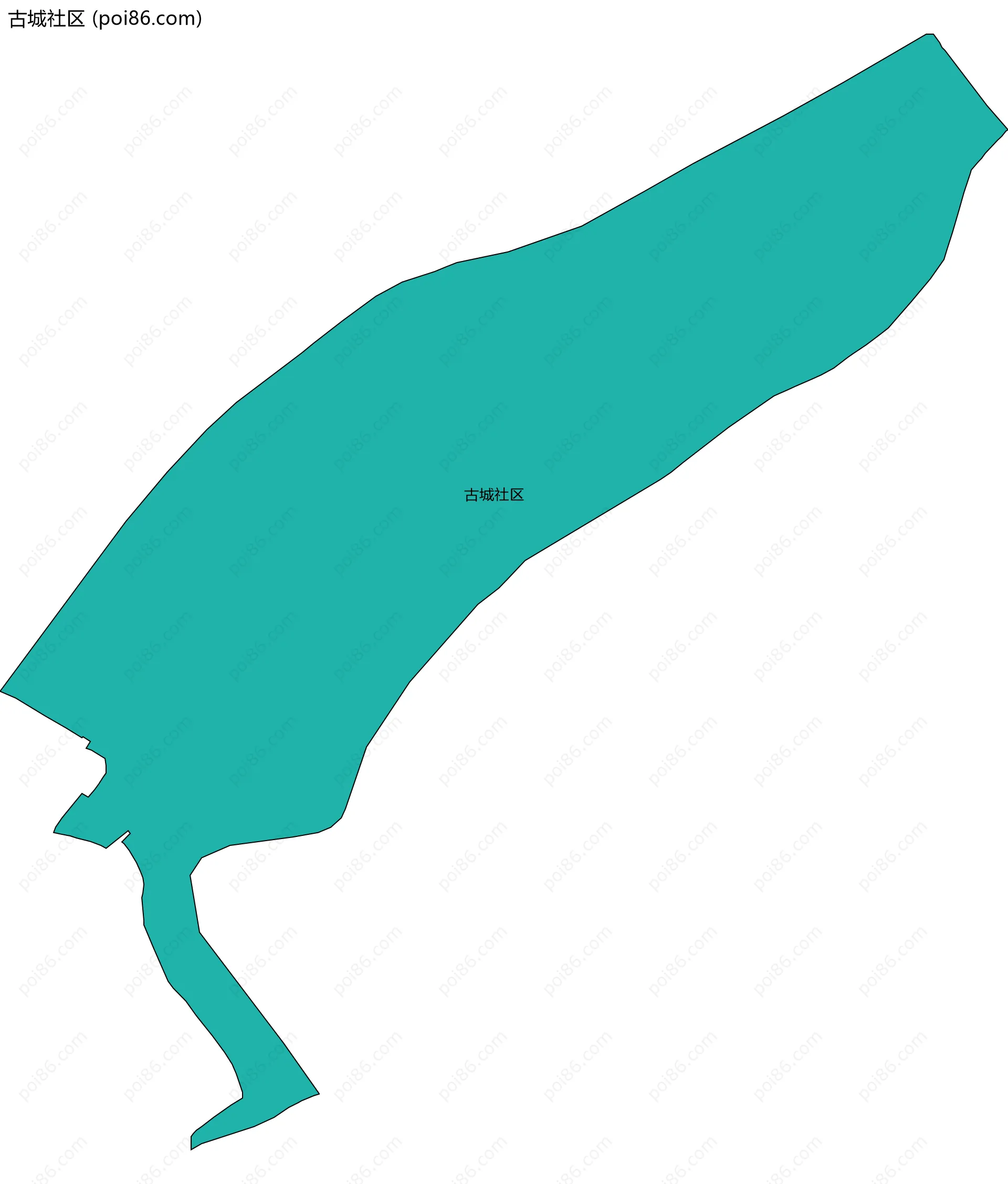 古城社区边界地图