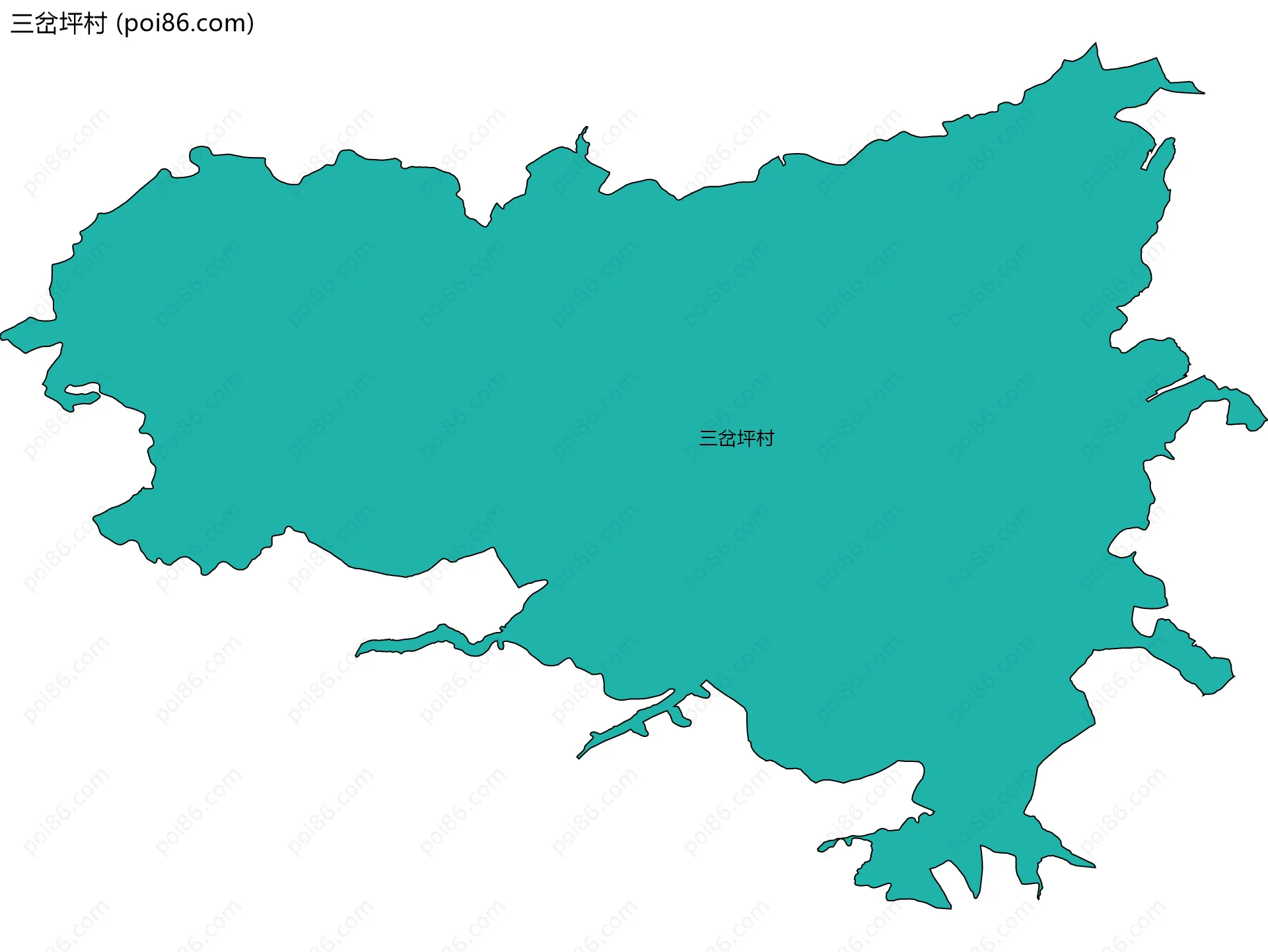 三岔坪村边界地图