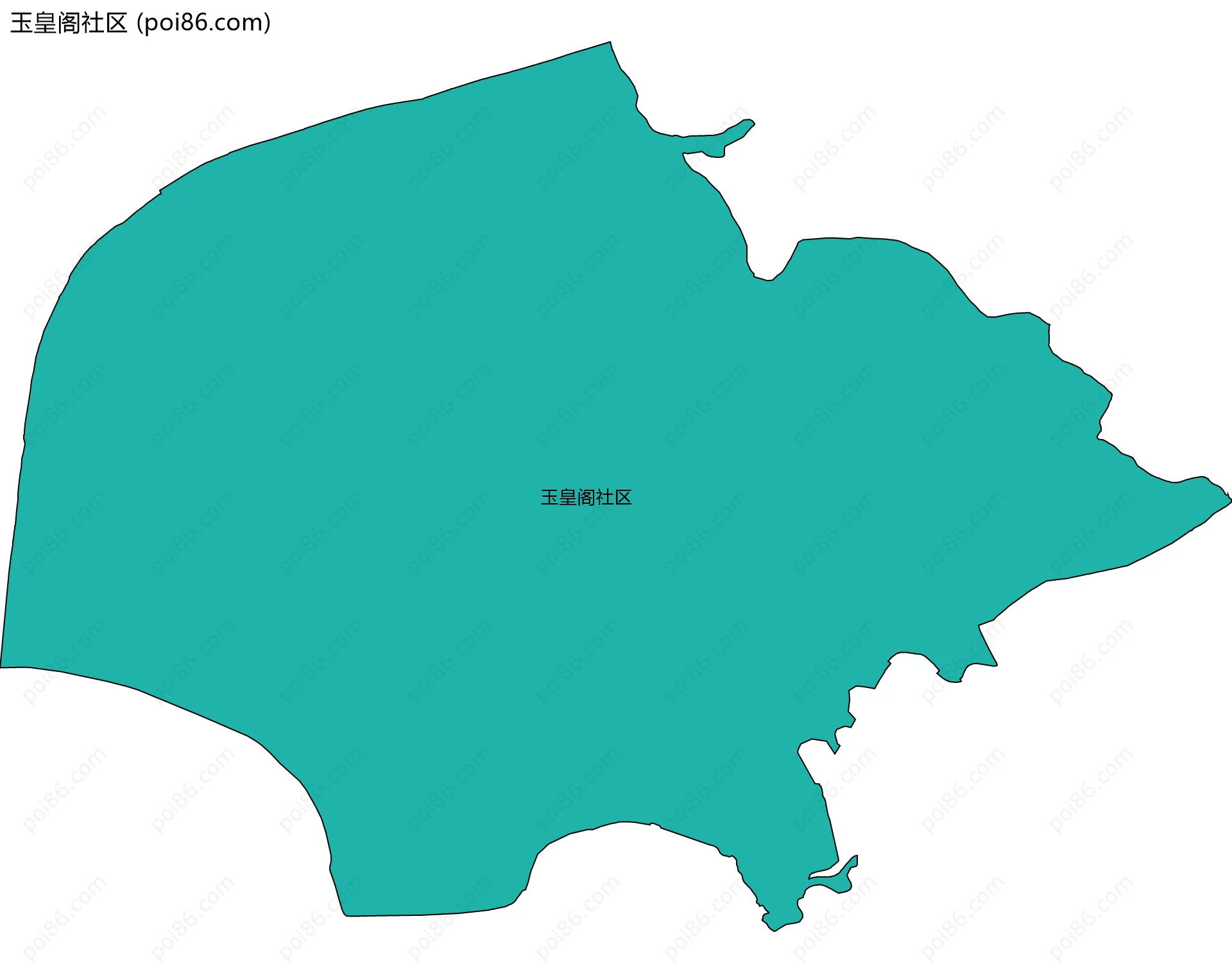 玉皇阁社区边界地图