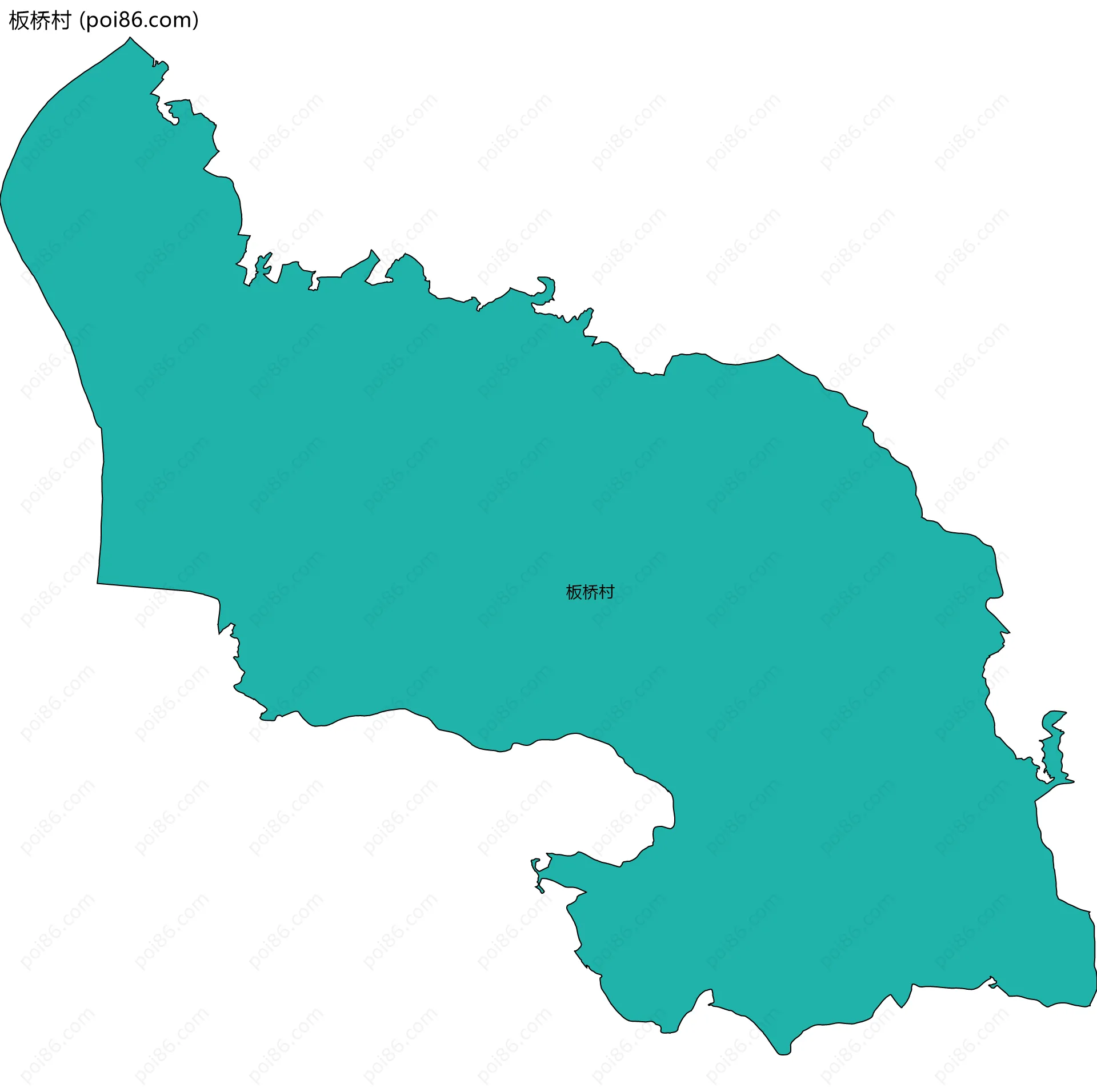 板桥村边界地图