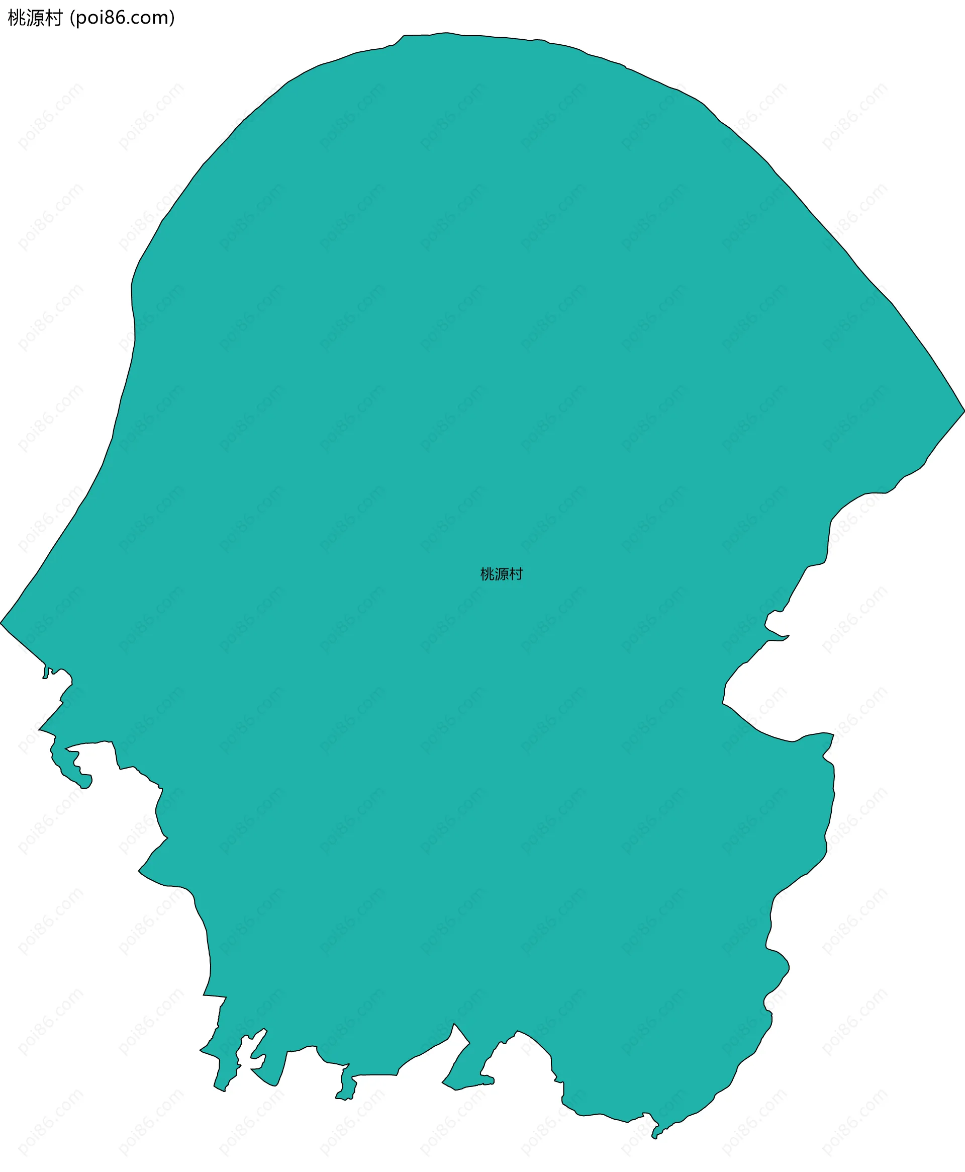 桃源村边界地图