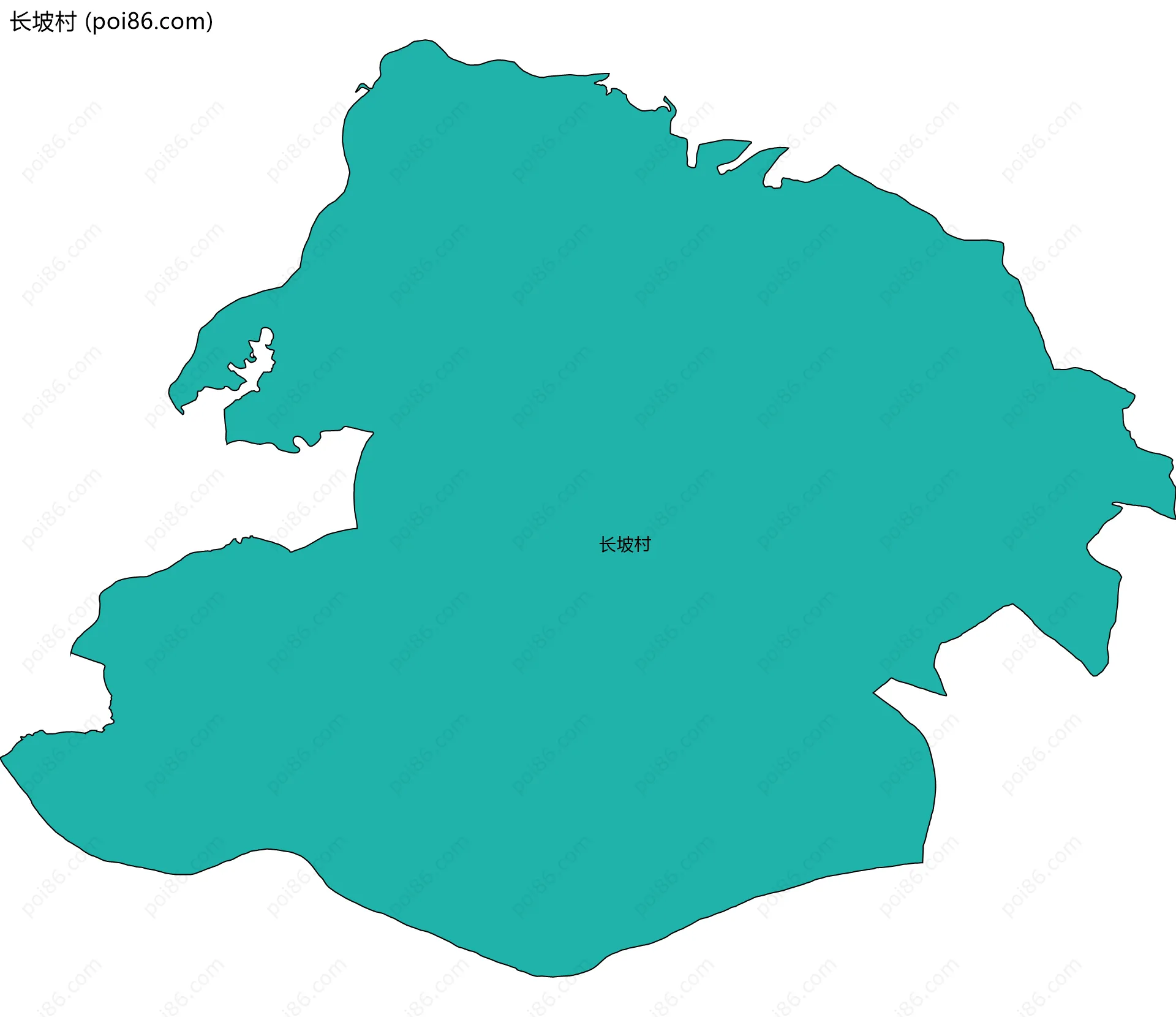 长坡村边界地图