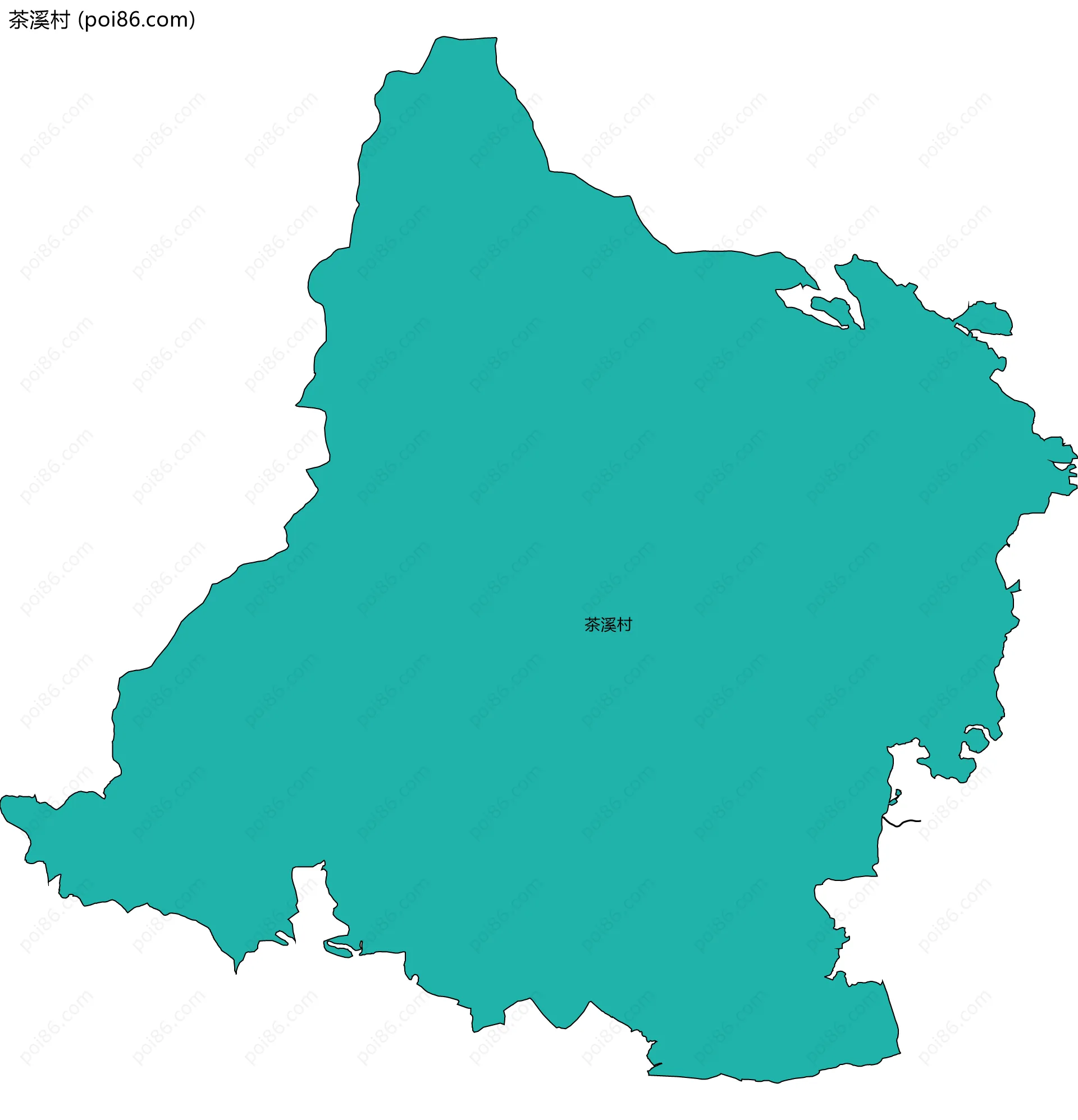 茶溪村边界地图