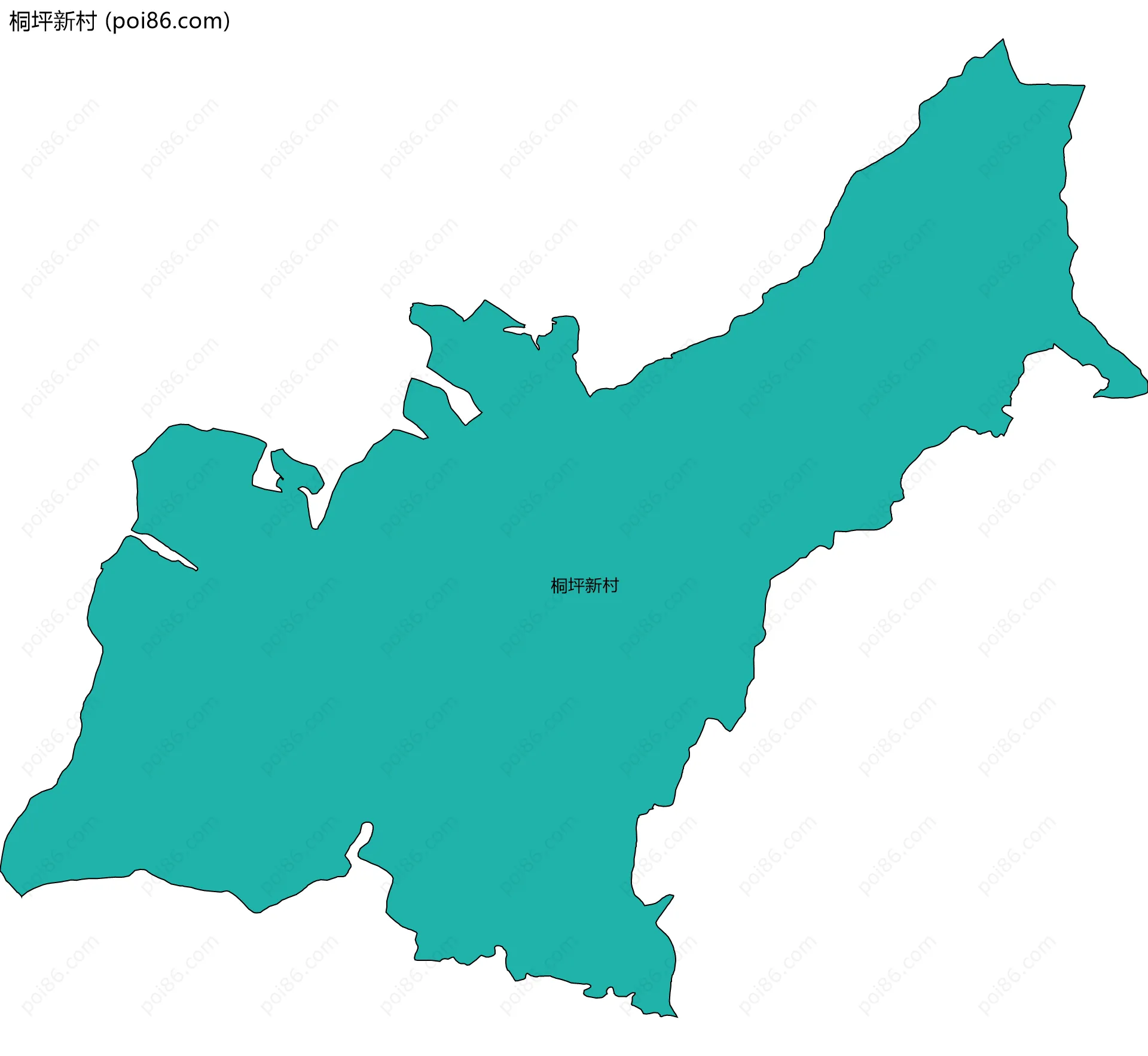 桐坪新村边界地图