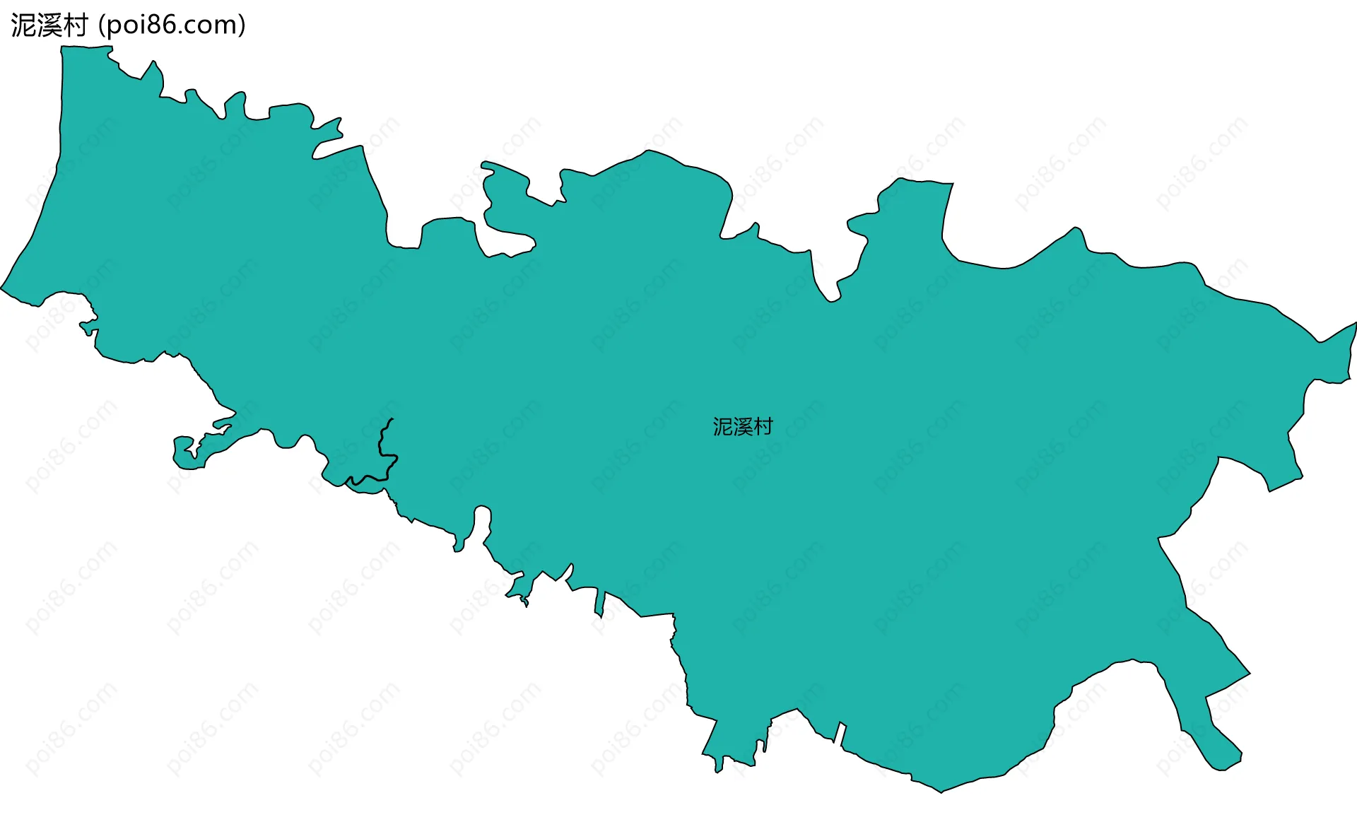 泥溪村边界地图