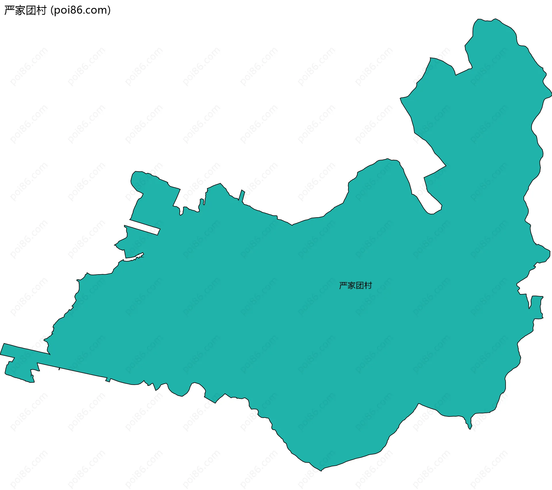 严家团村边界地图