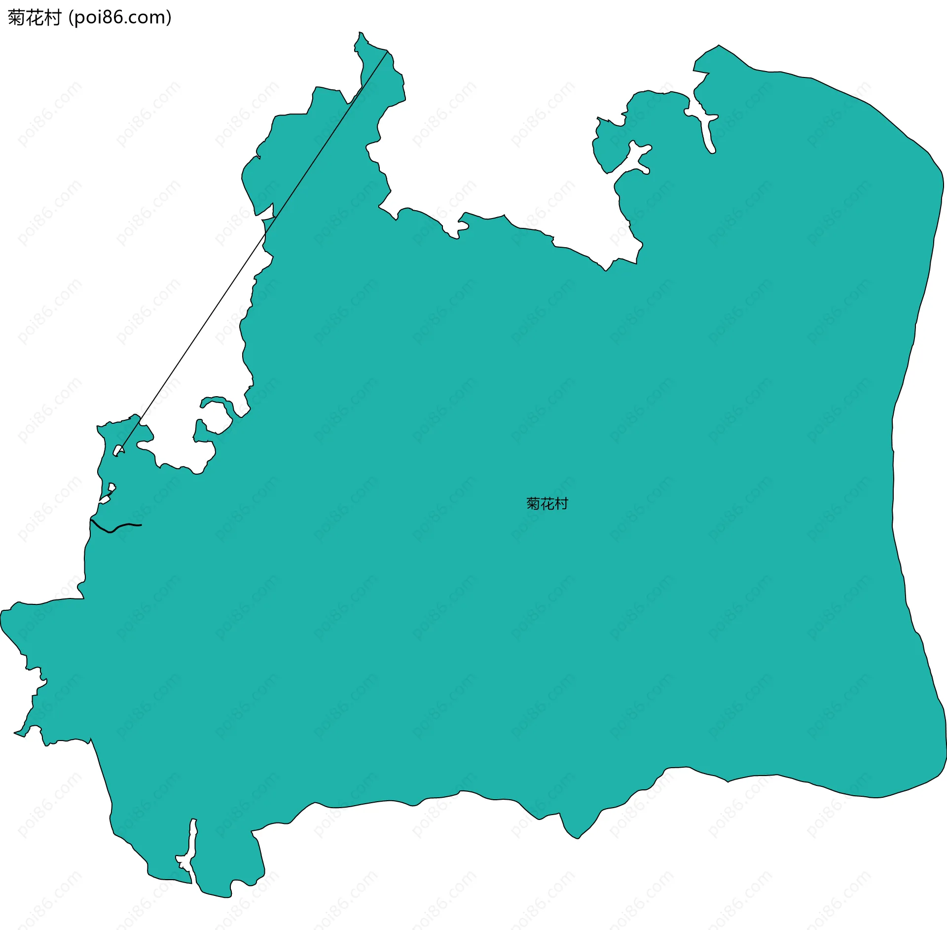 菊花村边界地图