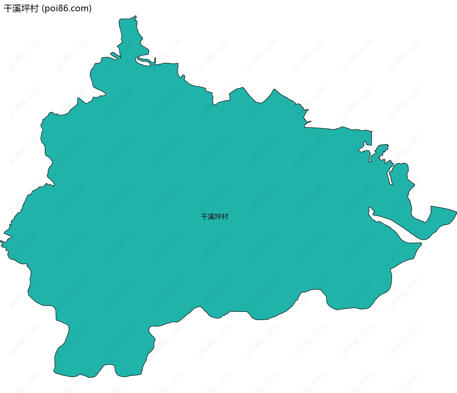 干溪坪村边界地图